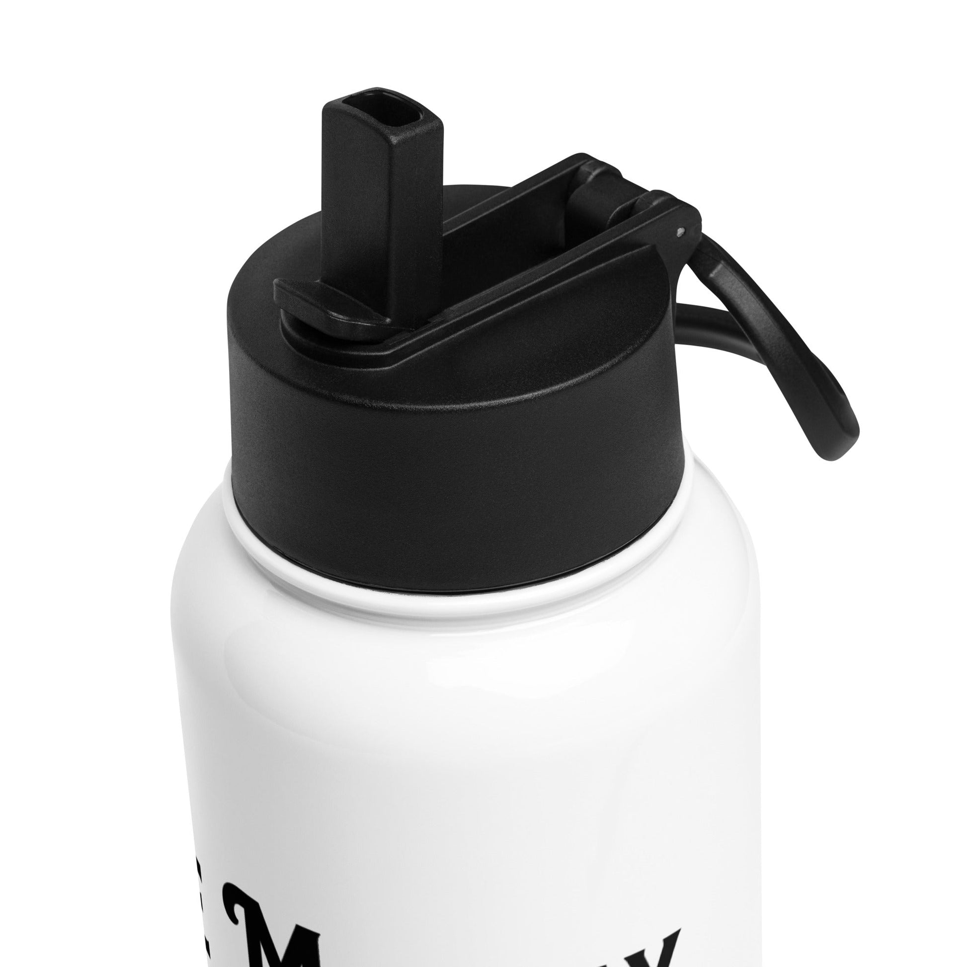 Coffee Monday (Brown) Stainless Steel Water Bottle With Straw Lid - Stainless Steel Water Bottle With Straw Lid - Discovery Co.