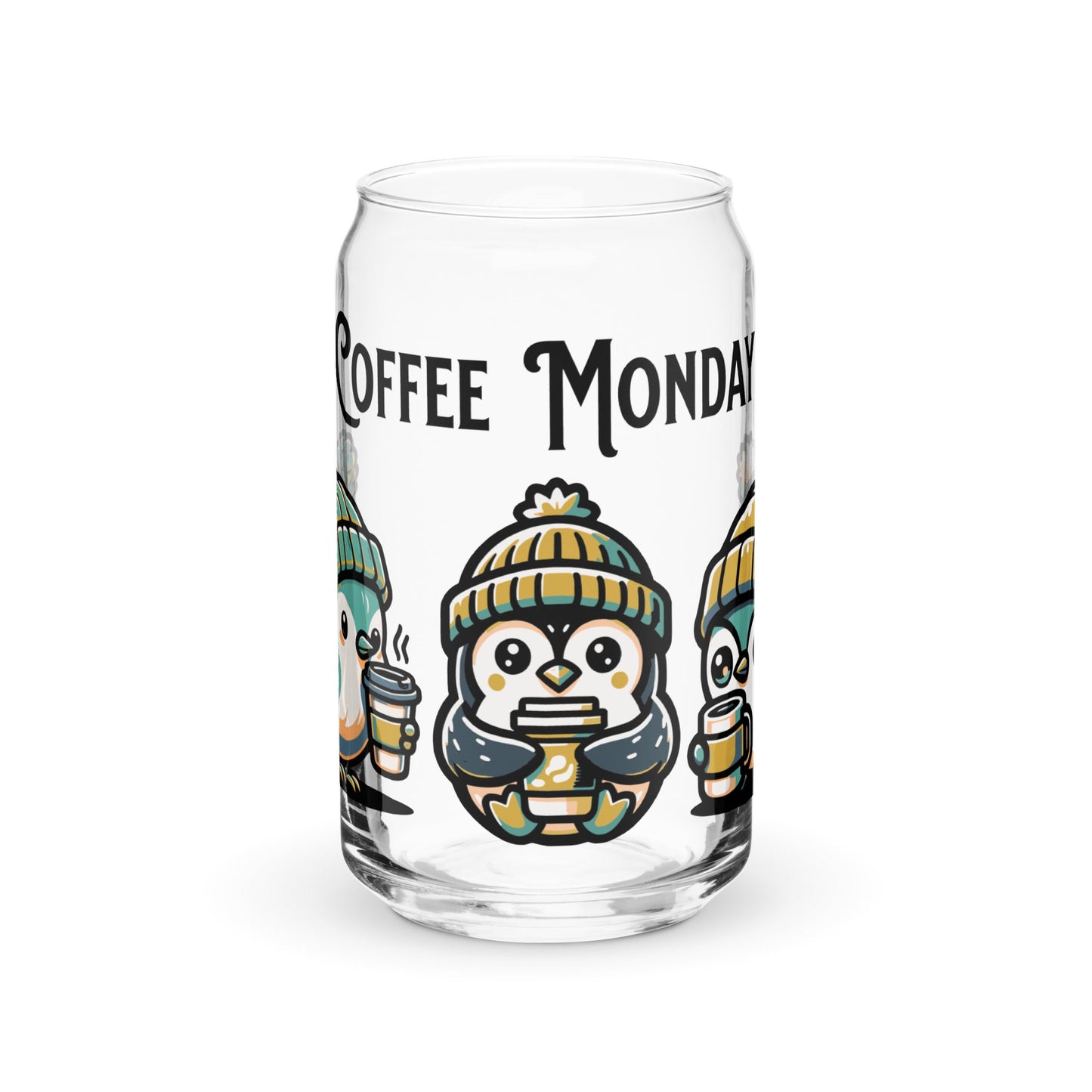 Coffee Monday (Green) Can - Shaped Glass - Can - Shaped Glass - Discovery Co.