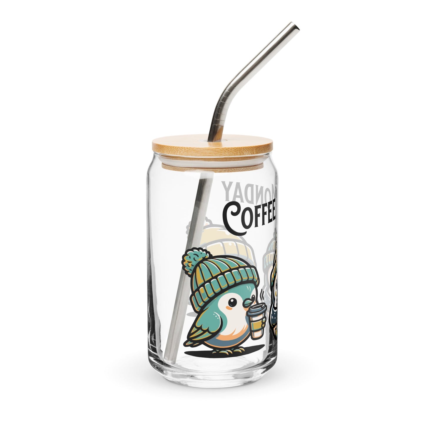 Coffee Monday (Green) Can - Shaped Glass - Can - Shaped Glass - Discovery Co.