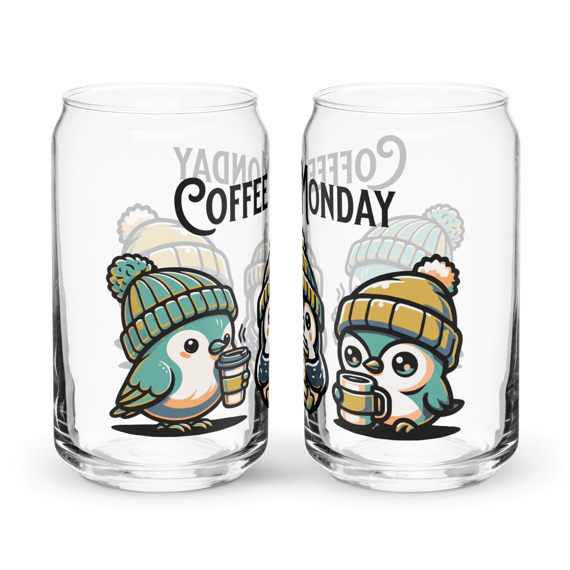 Coffee Monday (Green) Can - Shaped Glass - Can - Shaped Glass - Discovery Co.