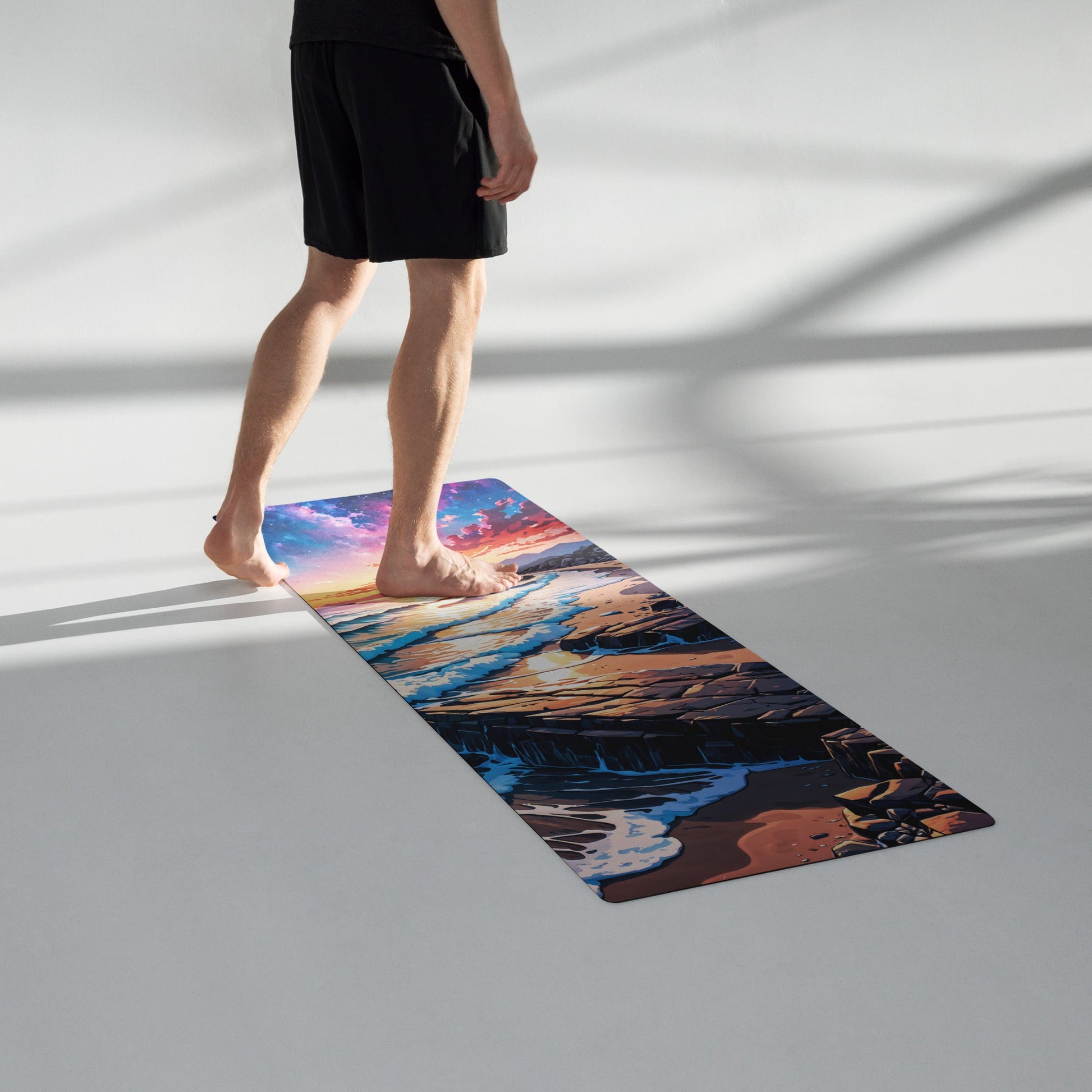 Colorful Beach Yoga Mat - Yoga Mat - Discovery Co.