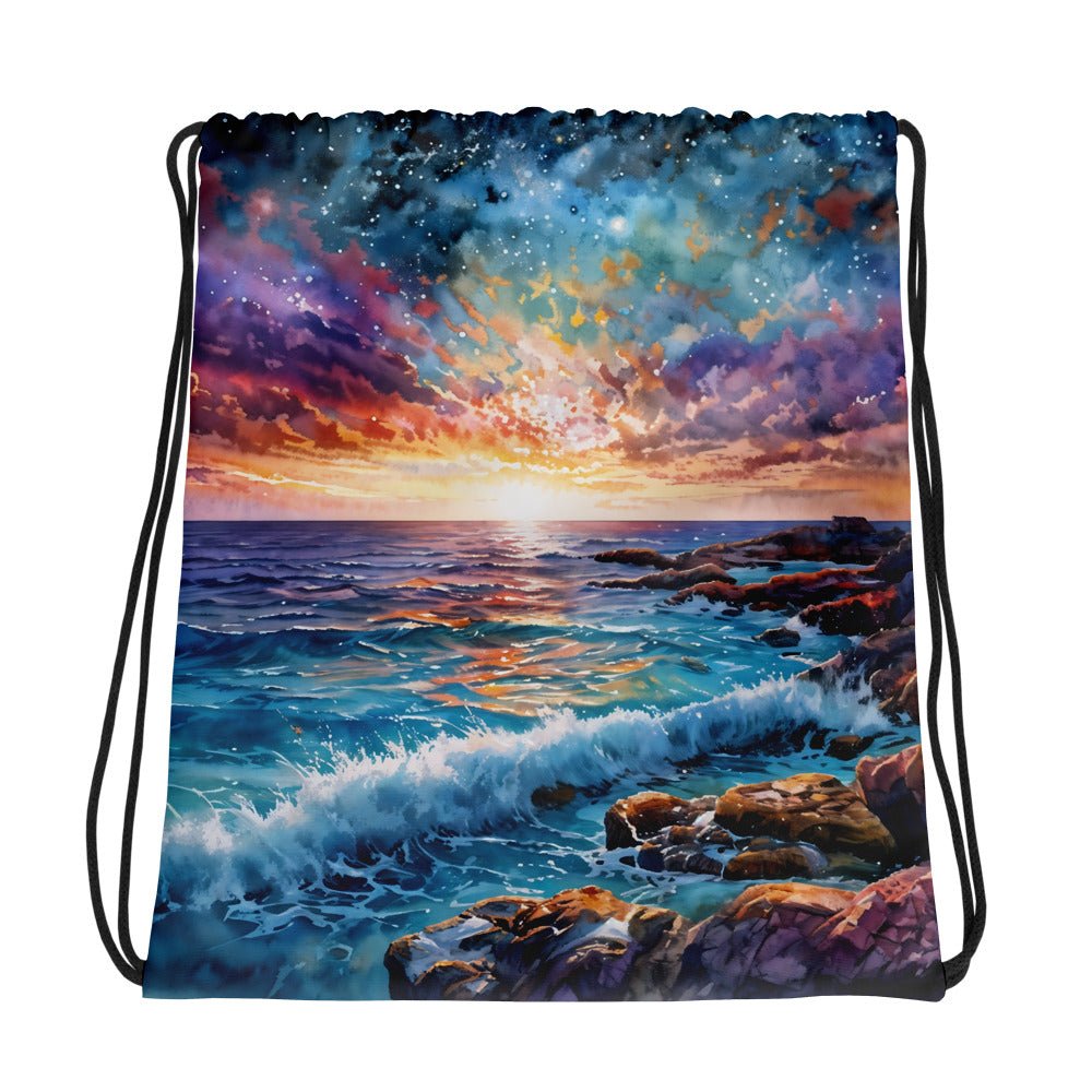 Colorful Sea Drawstring Bag - Drawstring Bag - Discovery Co.