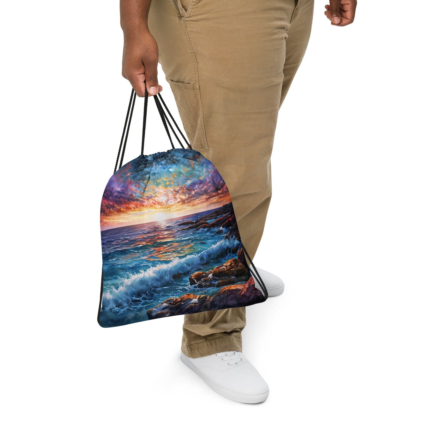 Colorful Sea Drawstring Bag - Drawstring Bag - Discovery Co.