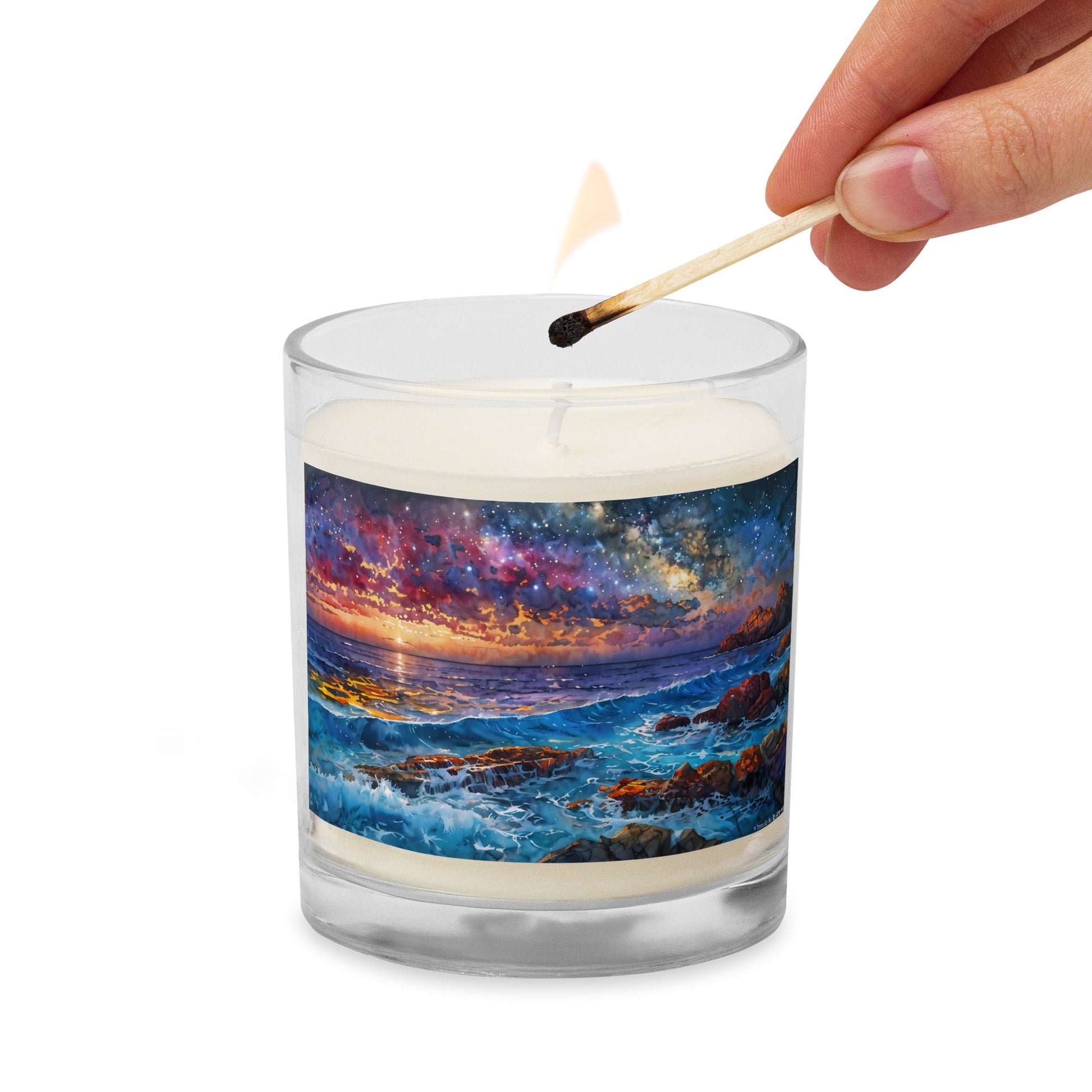 Colorful Sea Glass Jar Soy Wax Candle - Candles - Discovery Co.