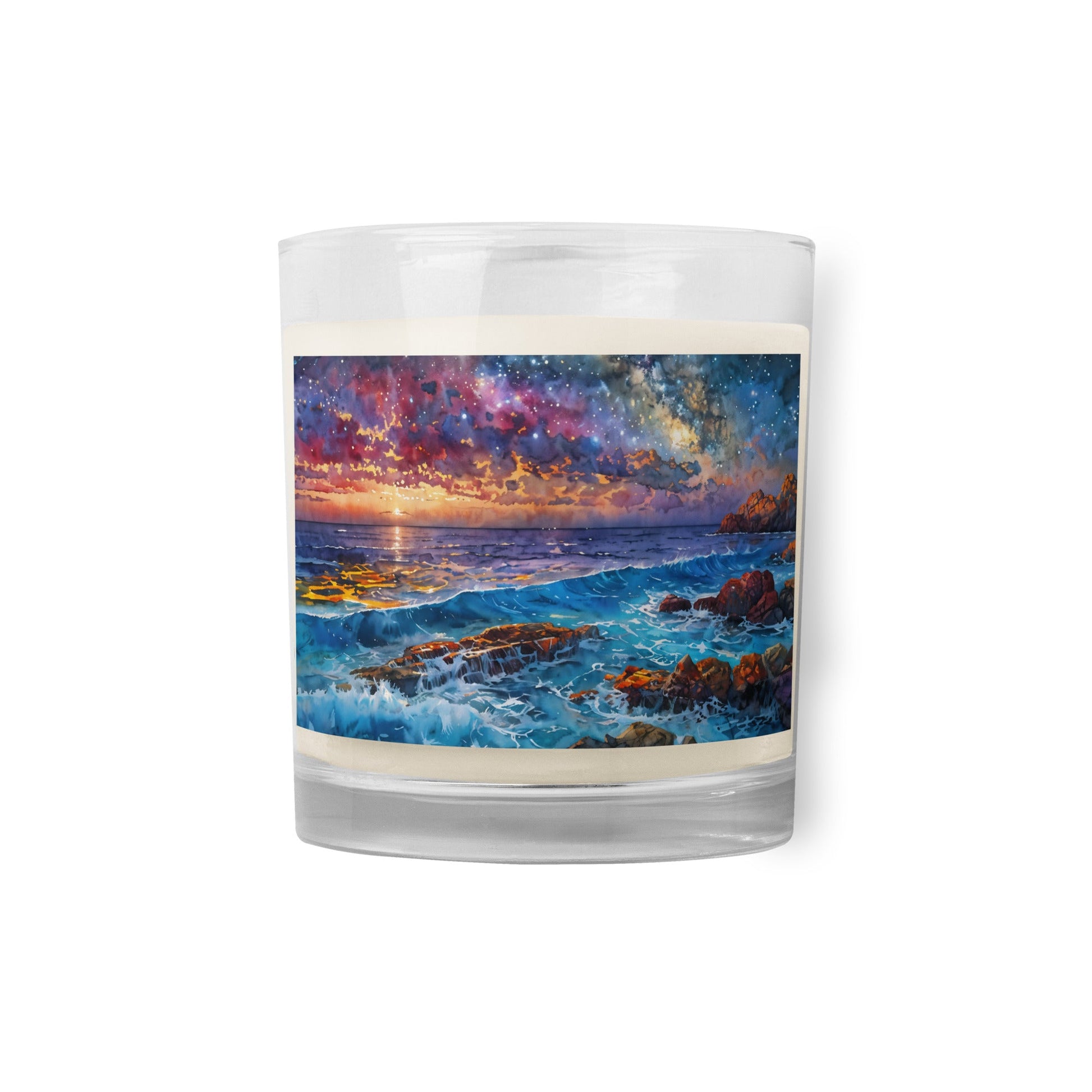 Colorful Sea Glass Jar Soy Wax Candle - Candles - Discovery Co.