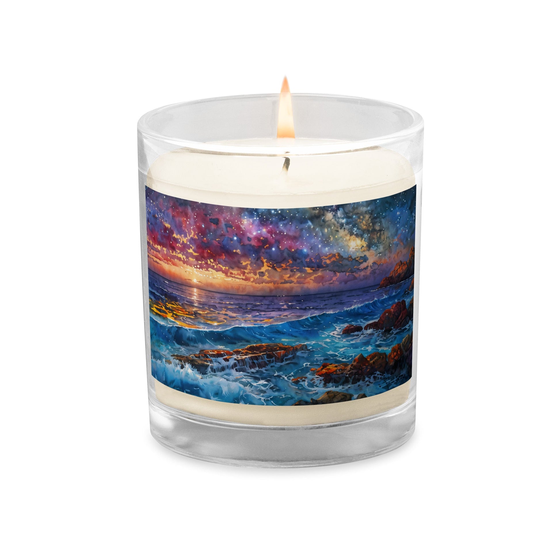 Colorful Sea Glass Jar Soy Wax Candle - Candles - Discovery Co.