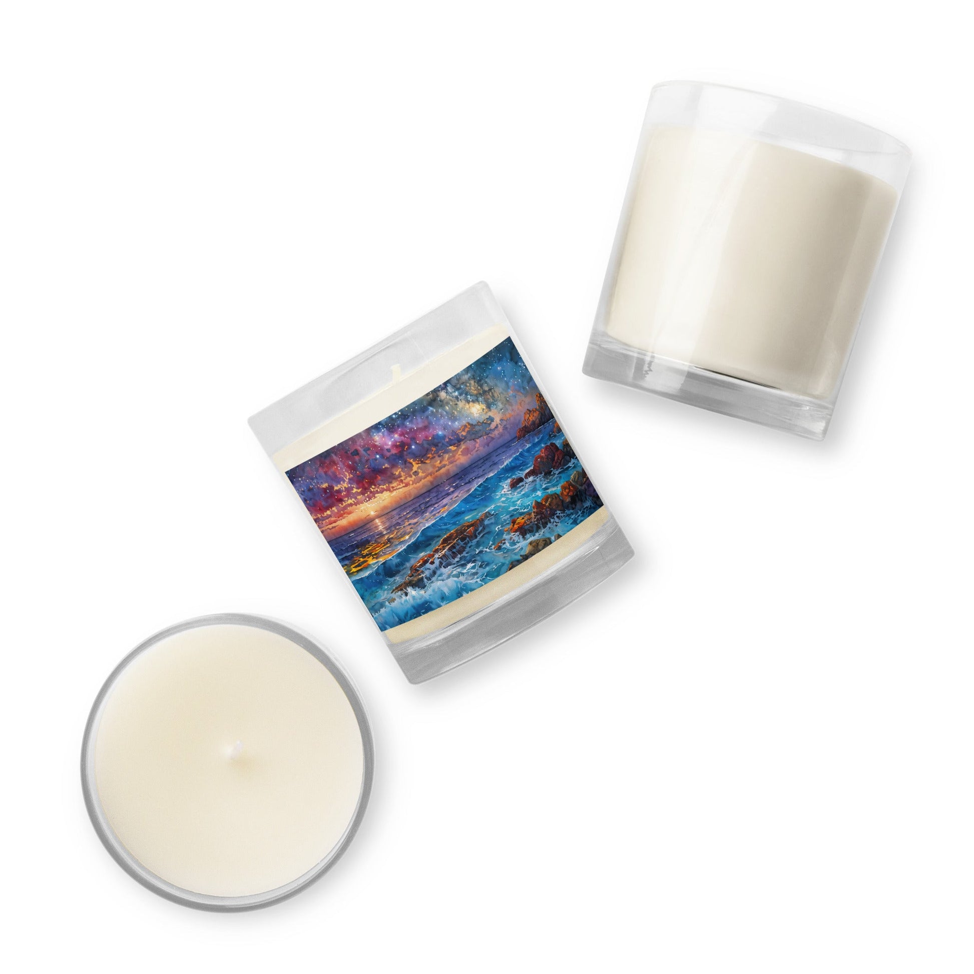 Colorful Sea Glass Jar Soy Wax Candle - Candles - Discovery Co.