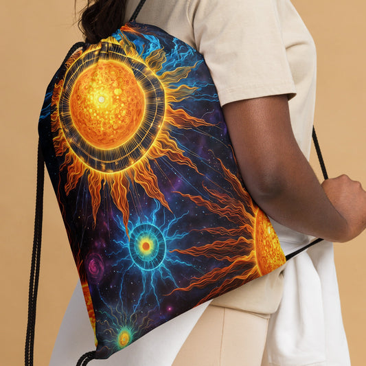 Cosmic Suns Drawstring Bag - Drawstring Bag - Discovery Co.