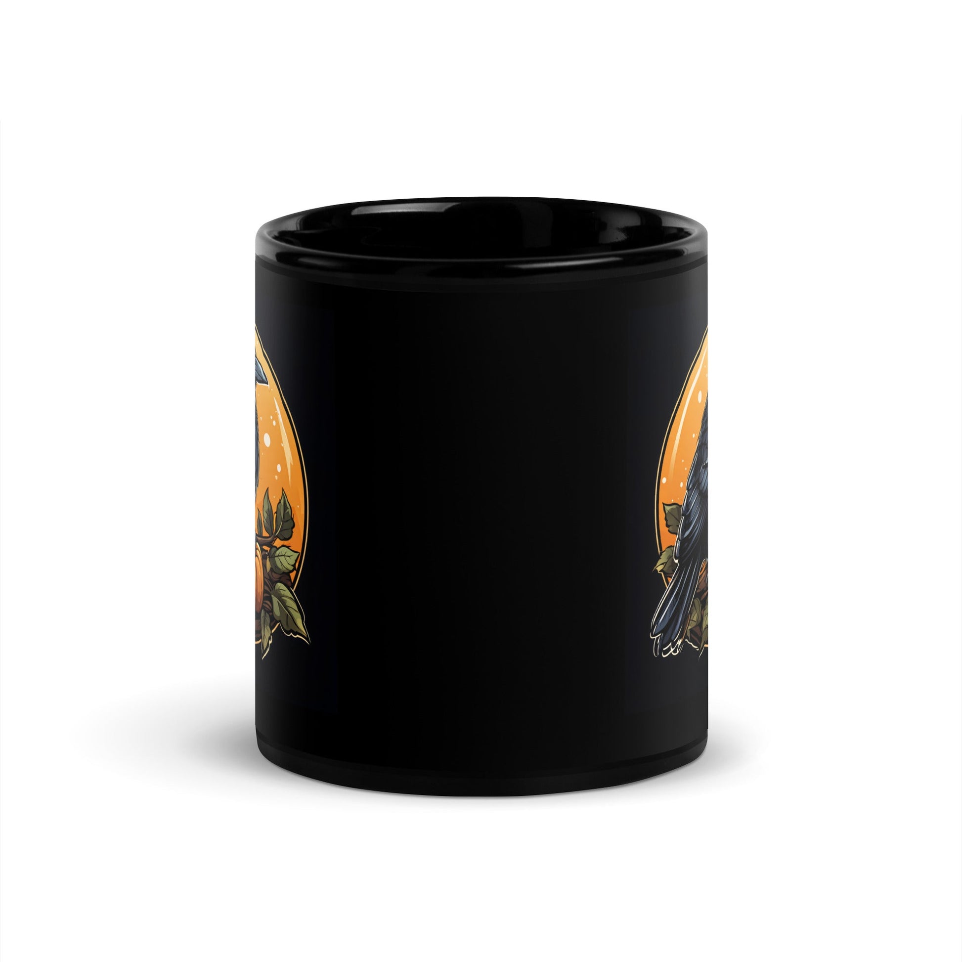 Crow Black Glossy Mug (11 oz) - Mugs - Discovery Co.