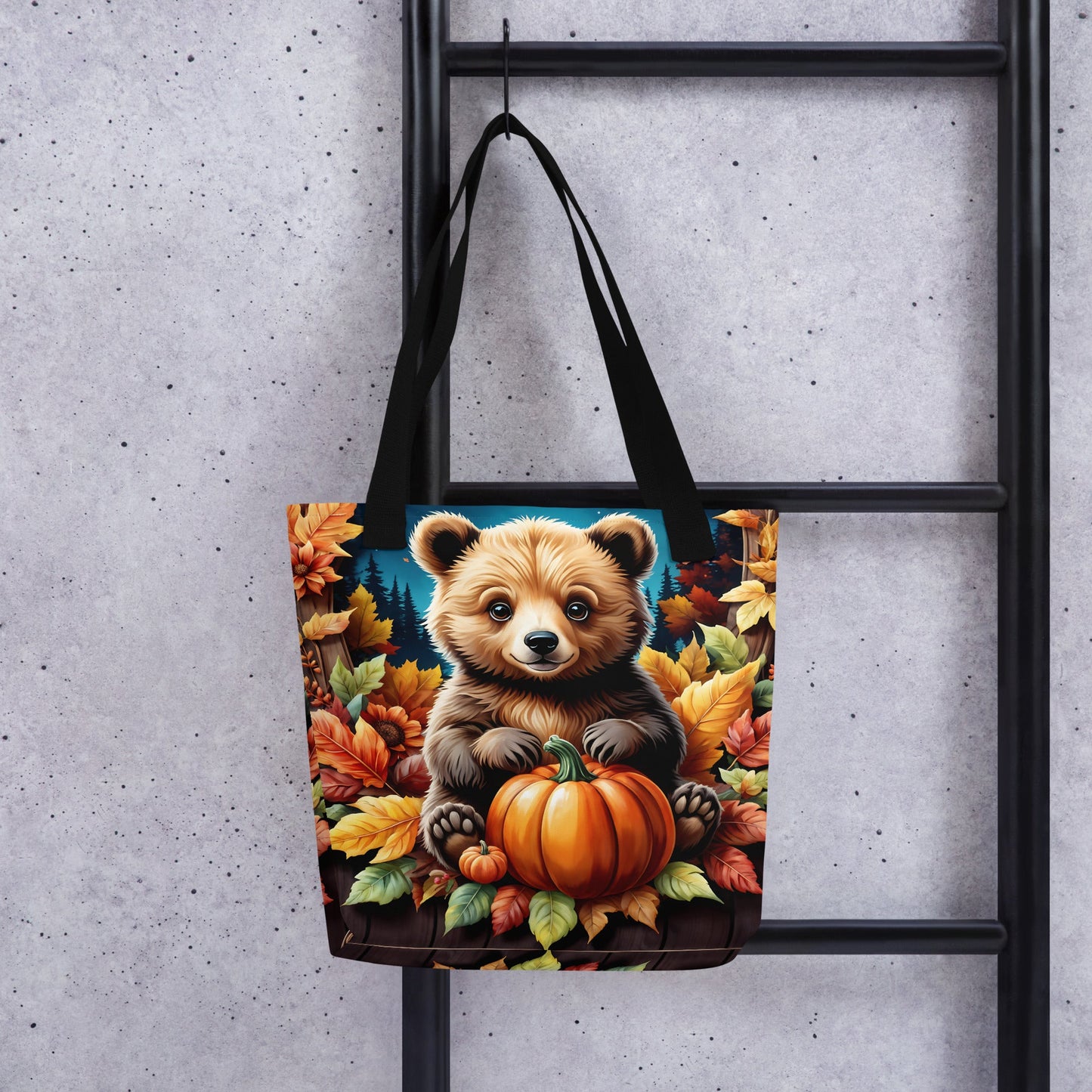 Cute Bear With Pumpkins Tote Bag - Tote Bags - Discovery Co.