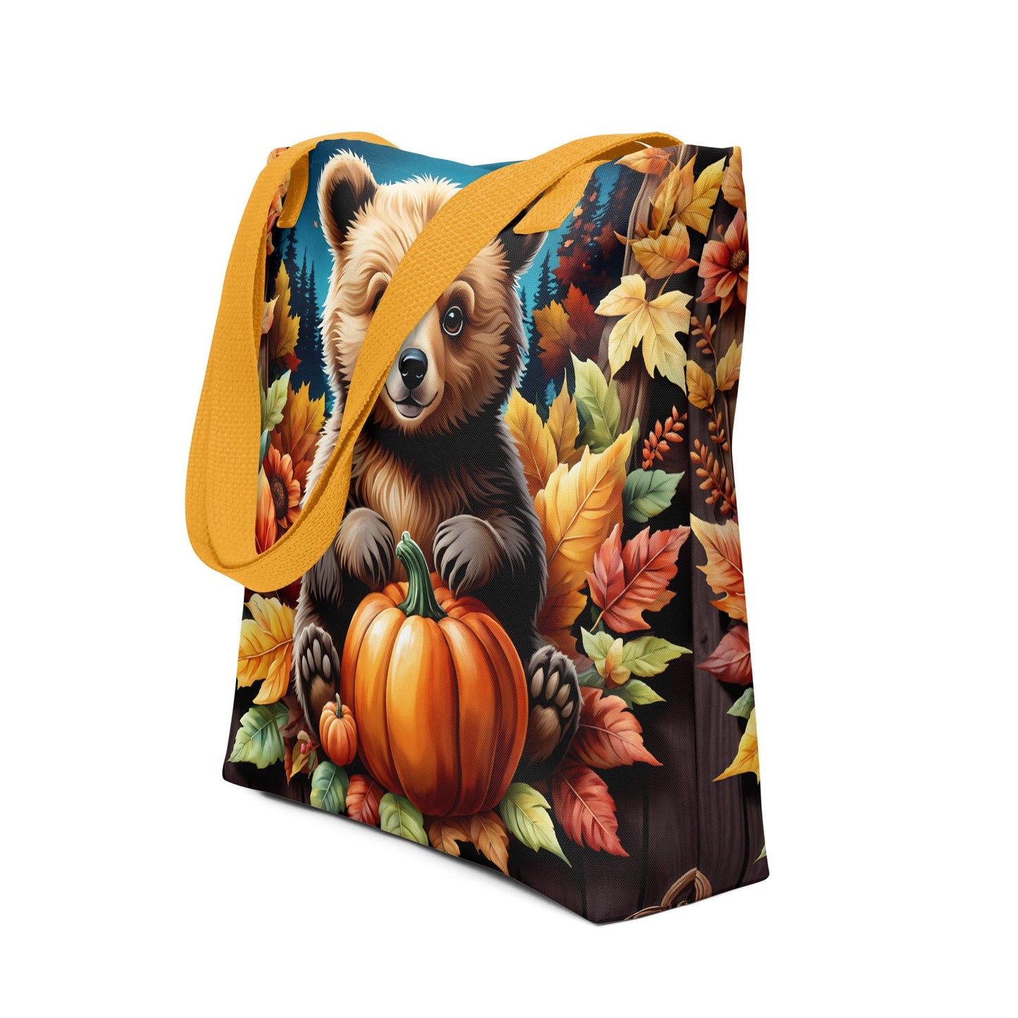 Cute Bear With Pumpkins Tote Bag - Tote Bags - Discovery Co.