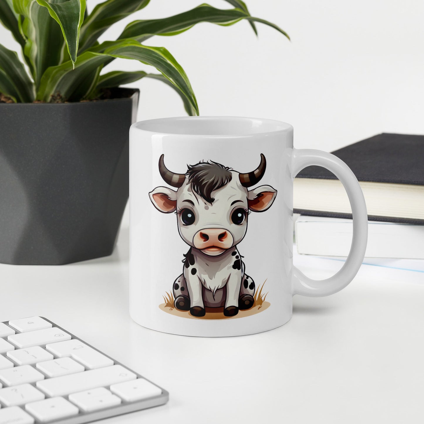 Cute Calf White Glossy Mug (11 oz, 15 oz, 20 oz) - Mugs - Discovery Co.