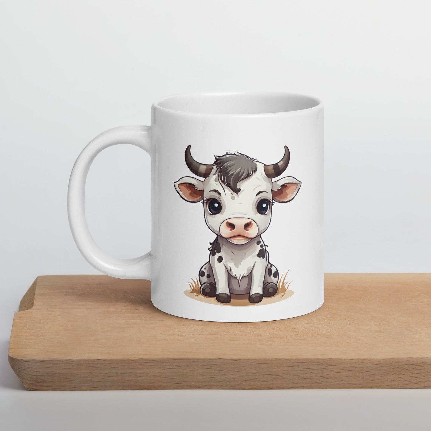 Cute Calf White Glossy Mug (11 oz, 15 oz, 20 oz) - Mugs - Discovery Co.