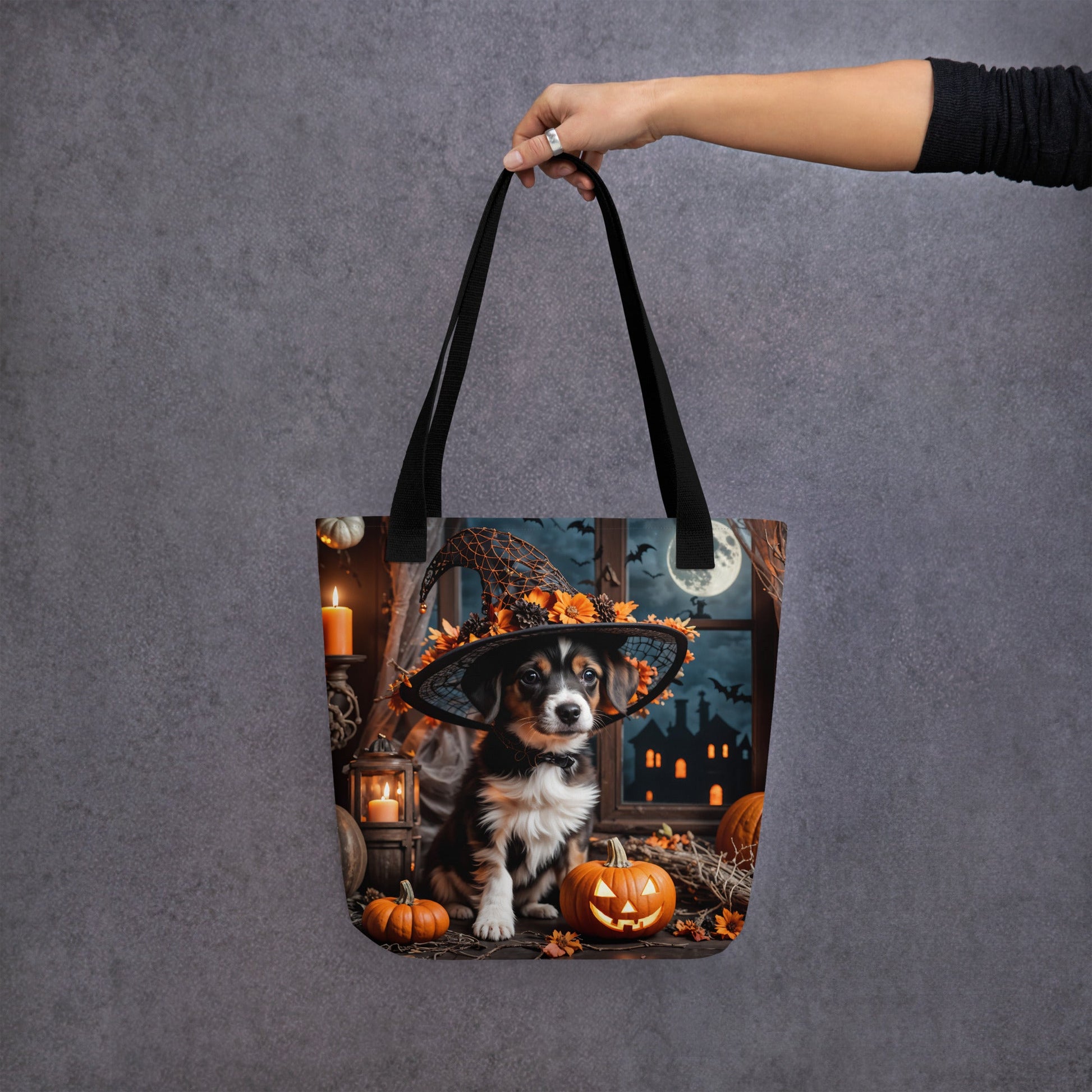 Cute Halloween Puppy II Tote Bag - Tote Bags - Discovery Co.