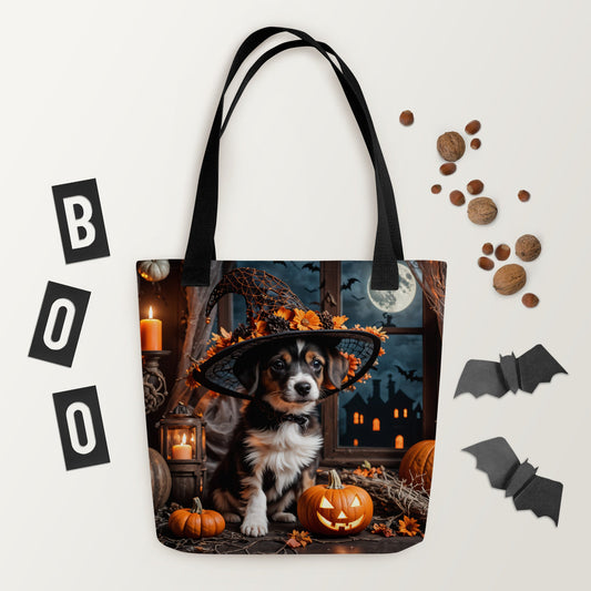 Cute Halloween Puppy II Tote Bag - Tote Bags - Discovery Co.