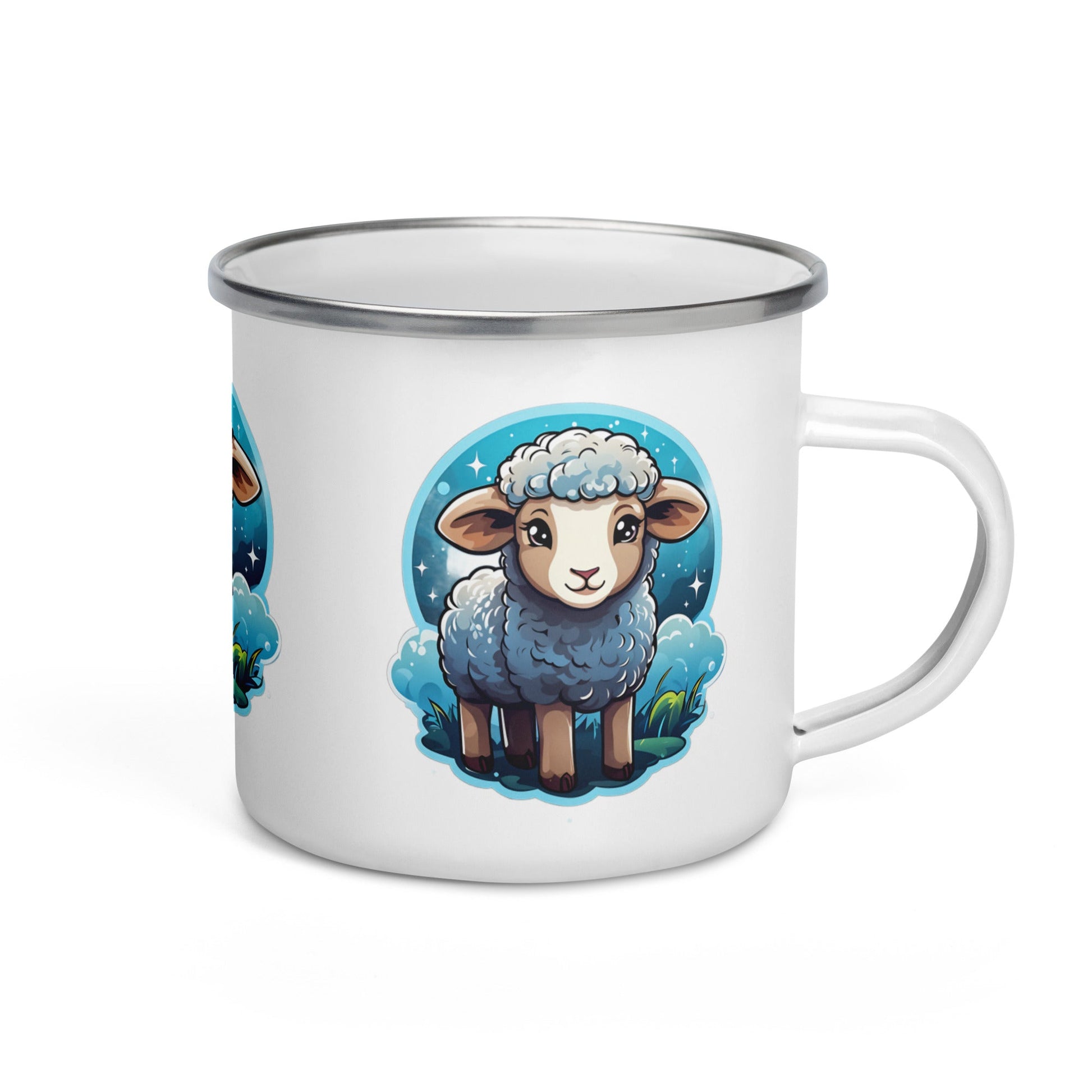 Cute Lamb Enamel Mug (12 oz) - Mugs - Discovery Co.