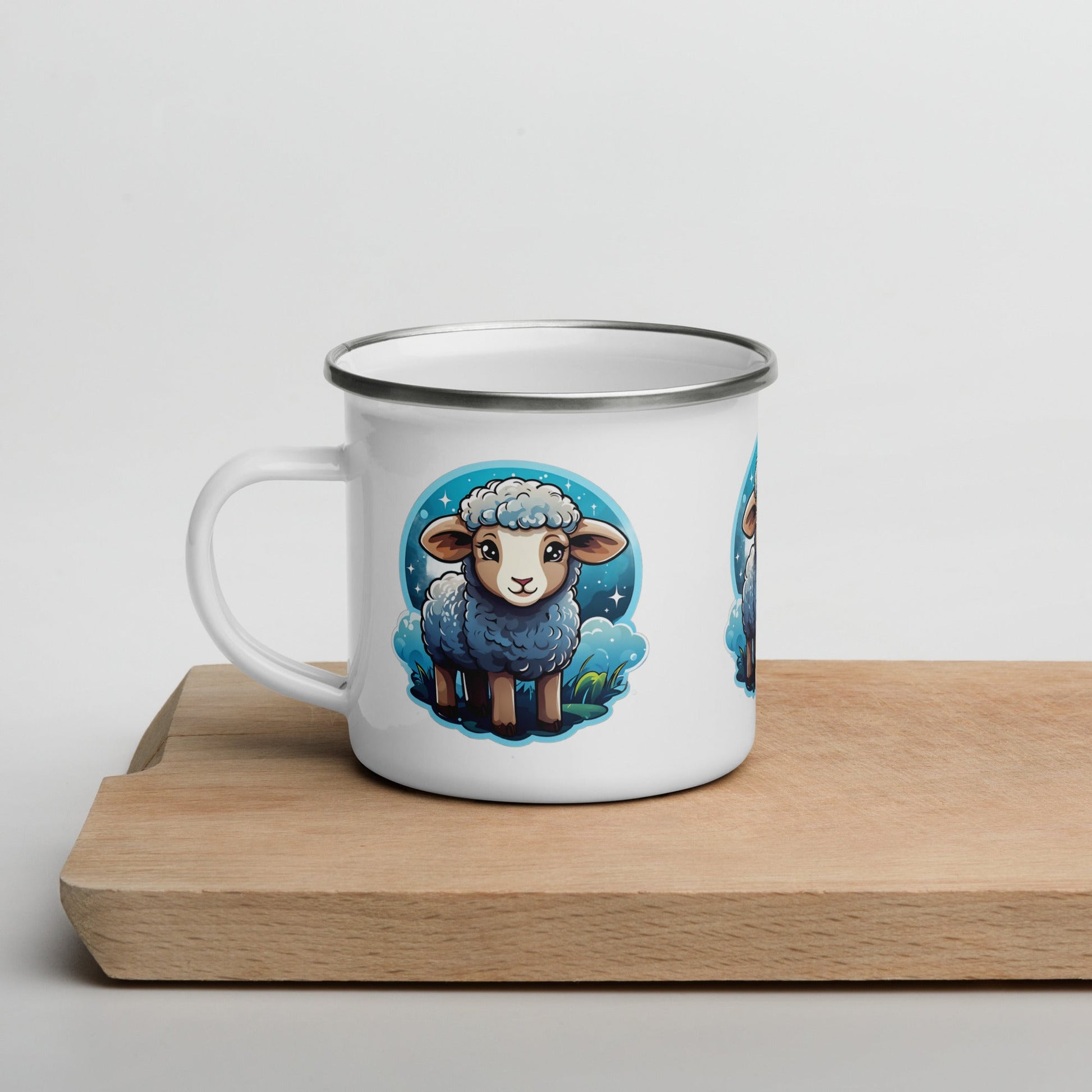Cute Lamb Enamel Mug (12 oz) - Mugs - Discovery Co.