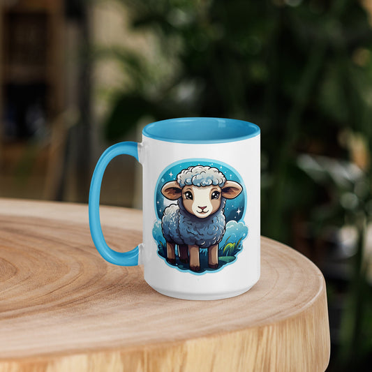 Cute Lamb Mug with Color Inside (11 oz, 15 oz) - Mugs - Discovery Co.