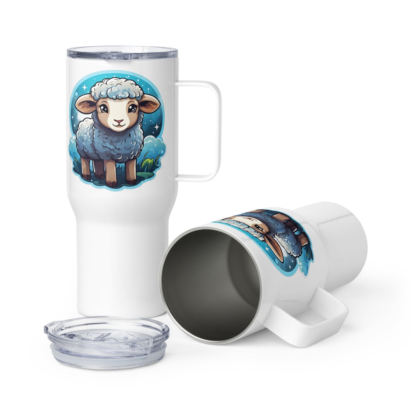 Cute Lamb Travel Mug (25 oz) - Mugs - Discovery Co.