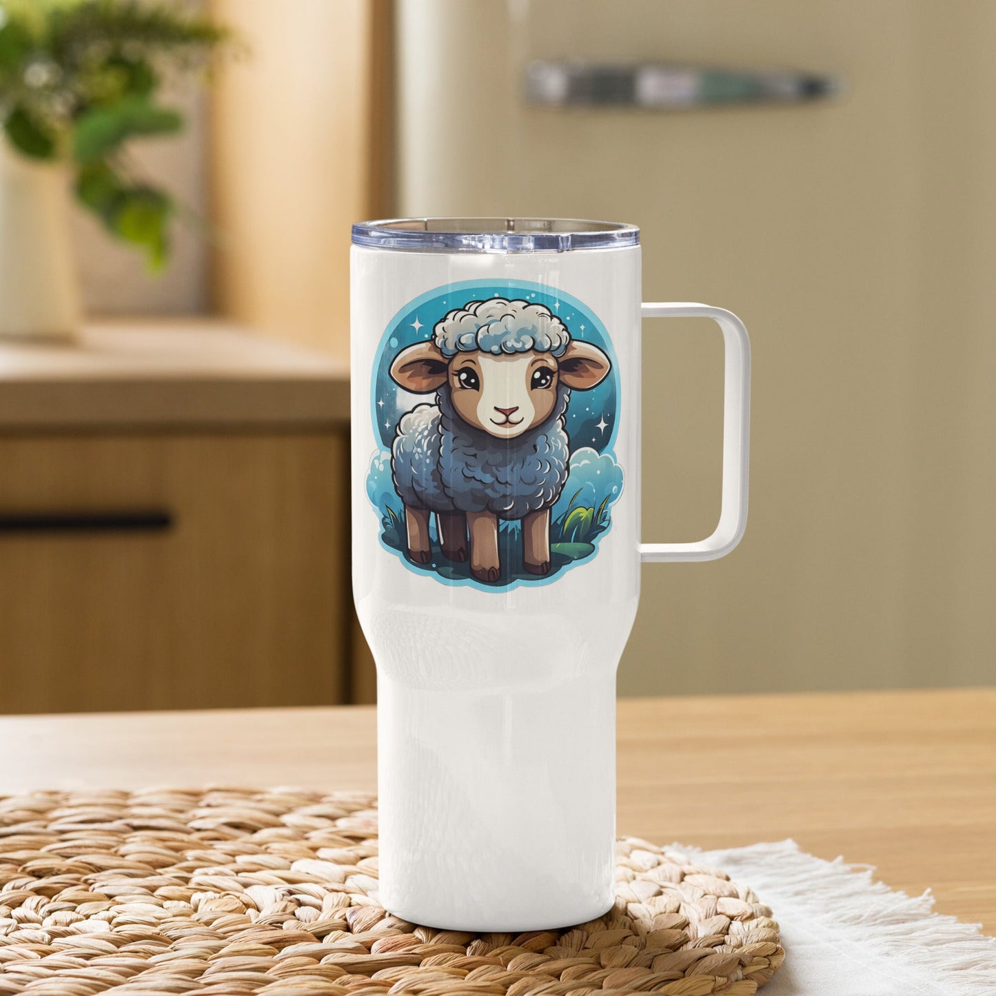 Cute Lamb Travel Mug (25 oz) - Mugs - Discovery Co.