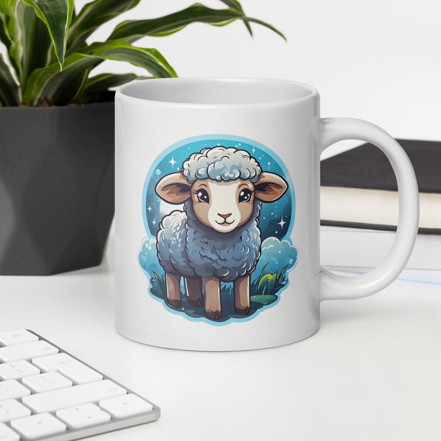 Cute Lamb White Glossy Mug (11 oz, 15 oz, 20 oz) - Mugs - Discovery Co.