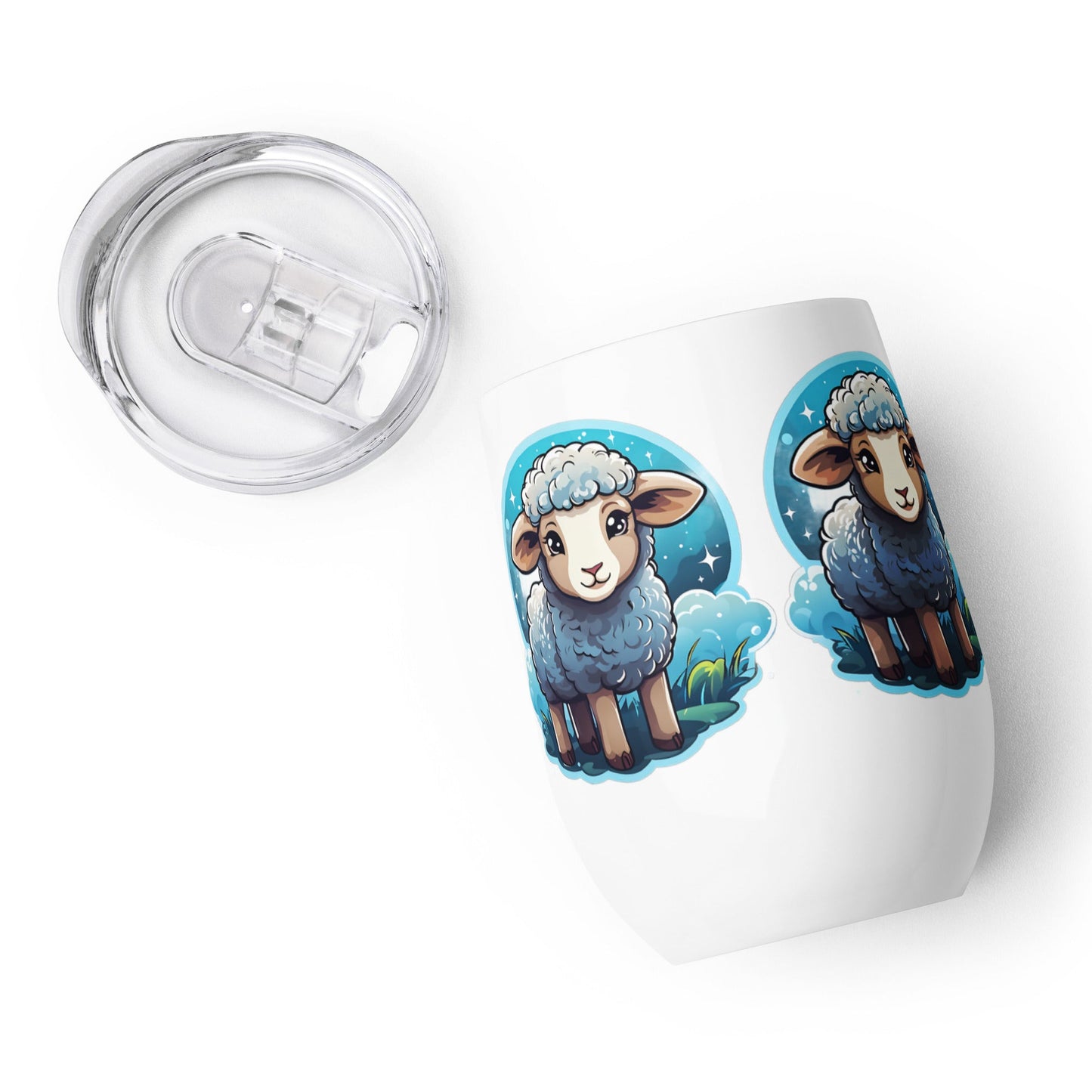 Cute Lamb Wine Tumbler - Tumblers - Discovery Co.