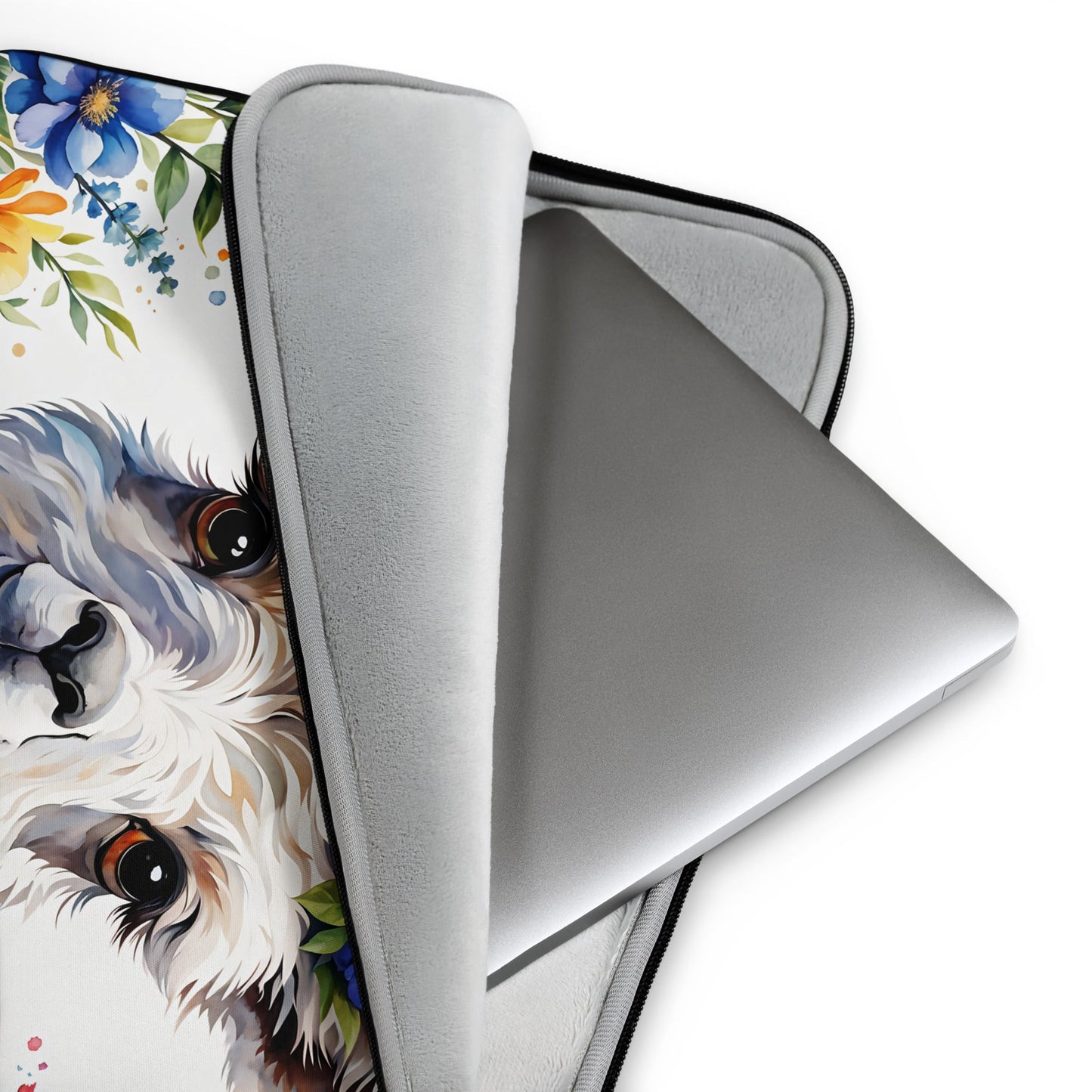 Cute Llama With Flowers Laptop Sleeve - Laptop Cases - Discovery Co.