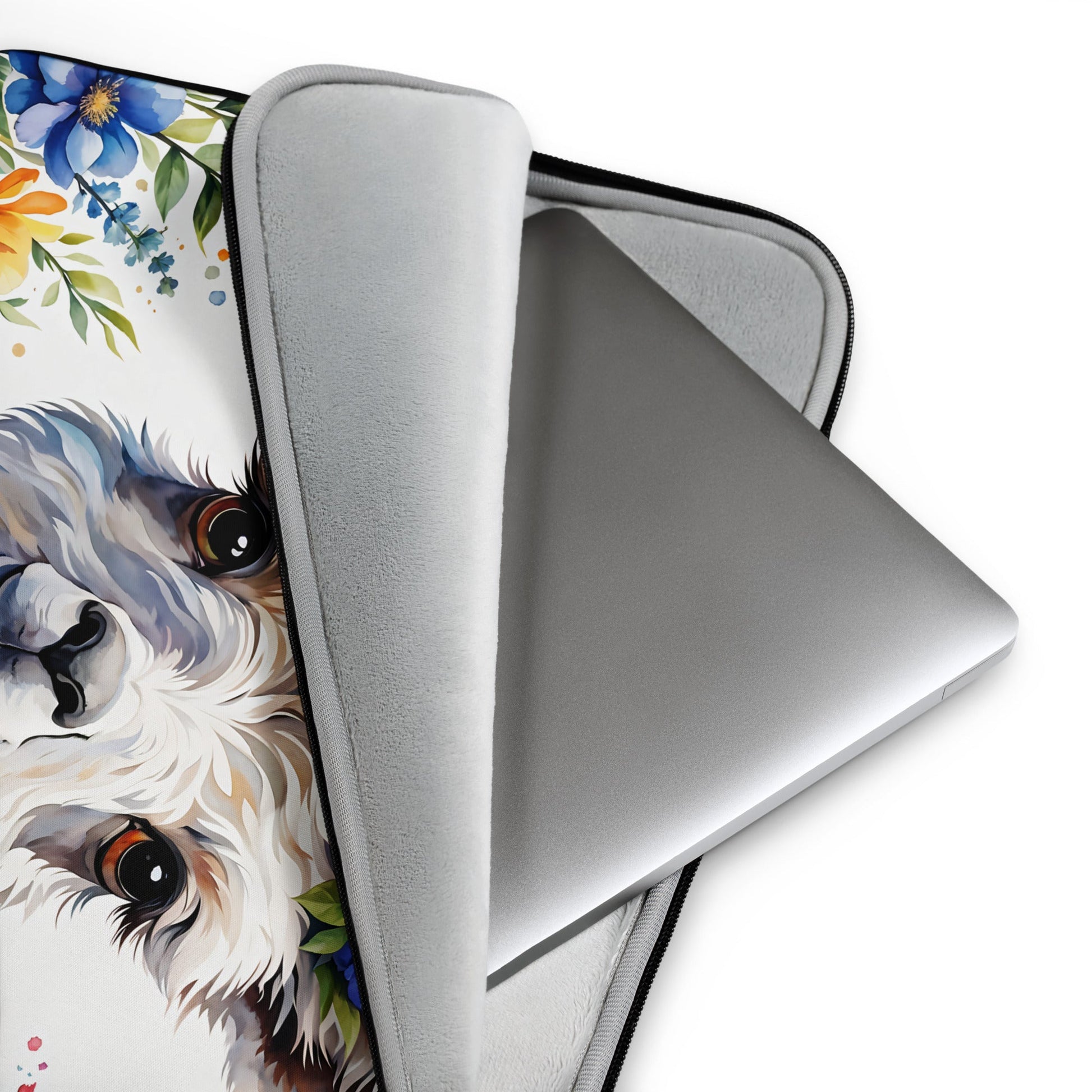 Cute Llama With Flowers Laptop Sleeve - Laptop Cases - Discovery Co.