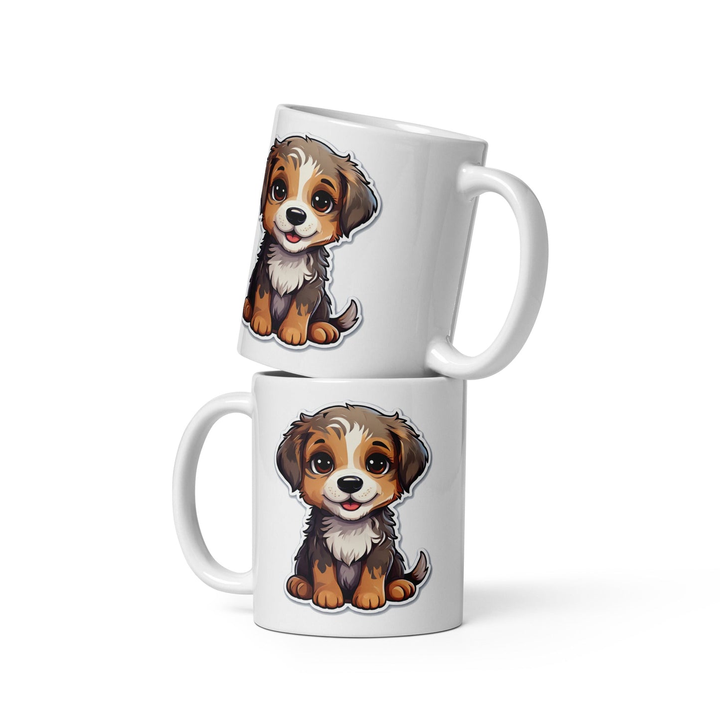 Cute Puppy White Glossy Mug (11 oz, 15oz, 20 oz) - Mugs - Discovery Co.