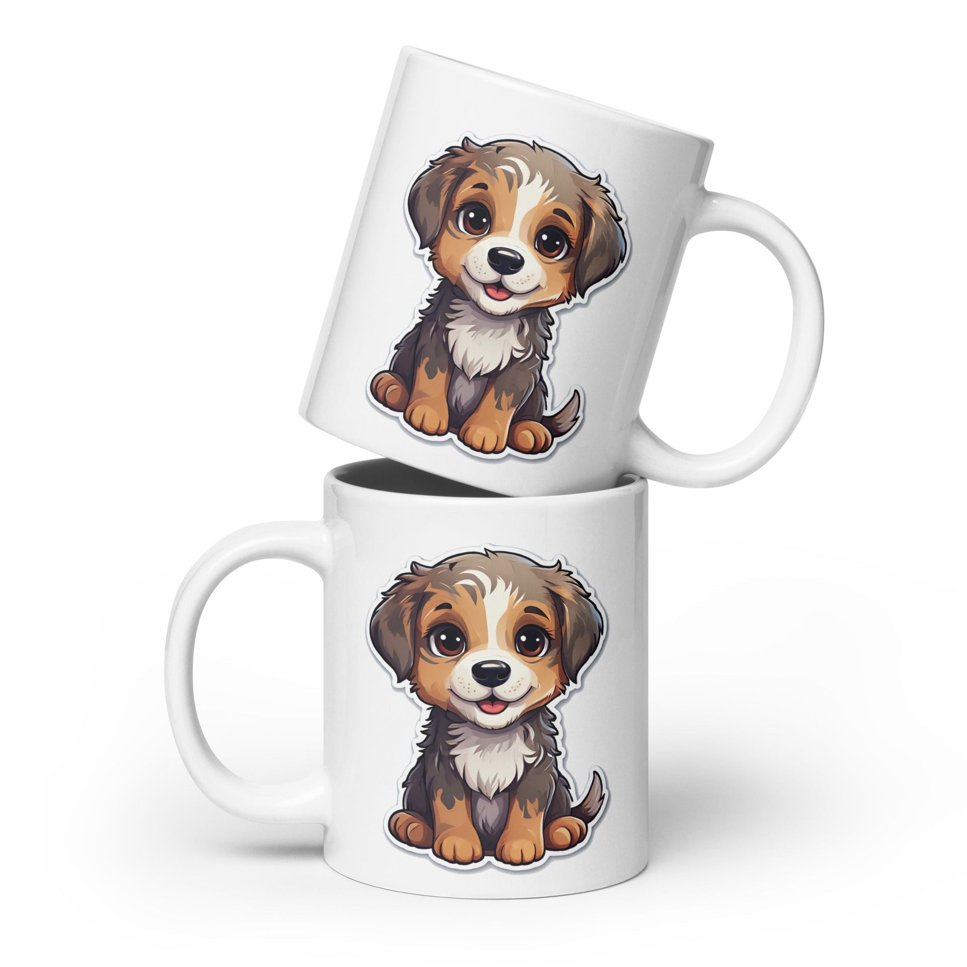 Cute Puppy White Glossy Mug (11 oz, 15oz, 20 oz) - Mugs - Discovery Co.