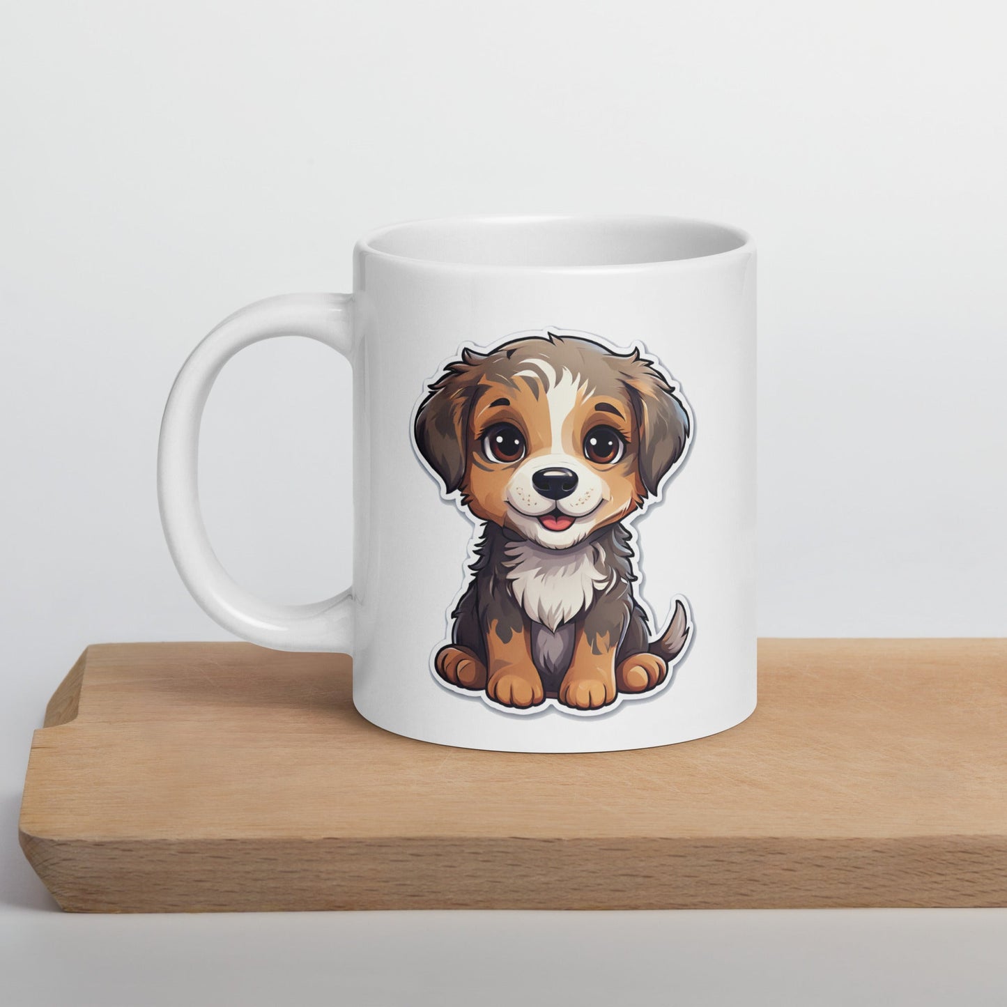 Cute Puppy White Glossy Mug (11 oz, 15oz, 20 oz) - Mugs - Discovery Co.