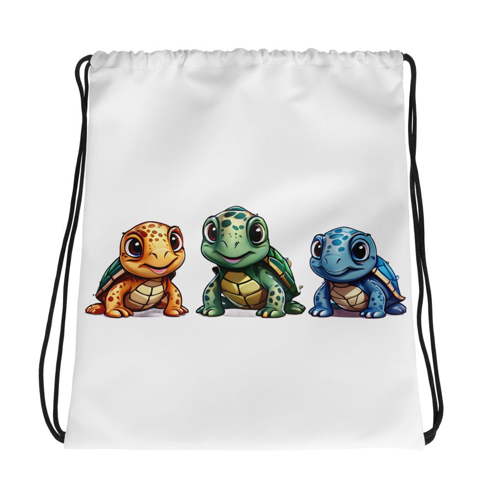 Cute Turtles Drawstring Bag - Drawstring Bag - Discovery Co.