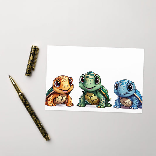 Cute Turtles Greeting Card - Greeting Card - Discovery Co.