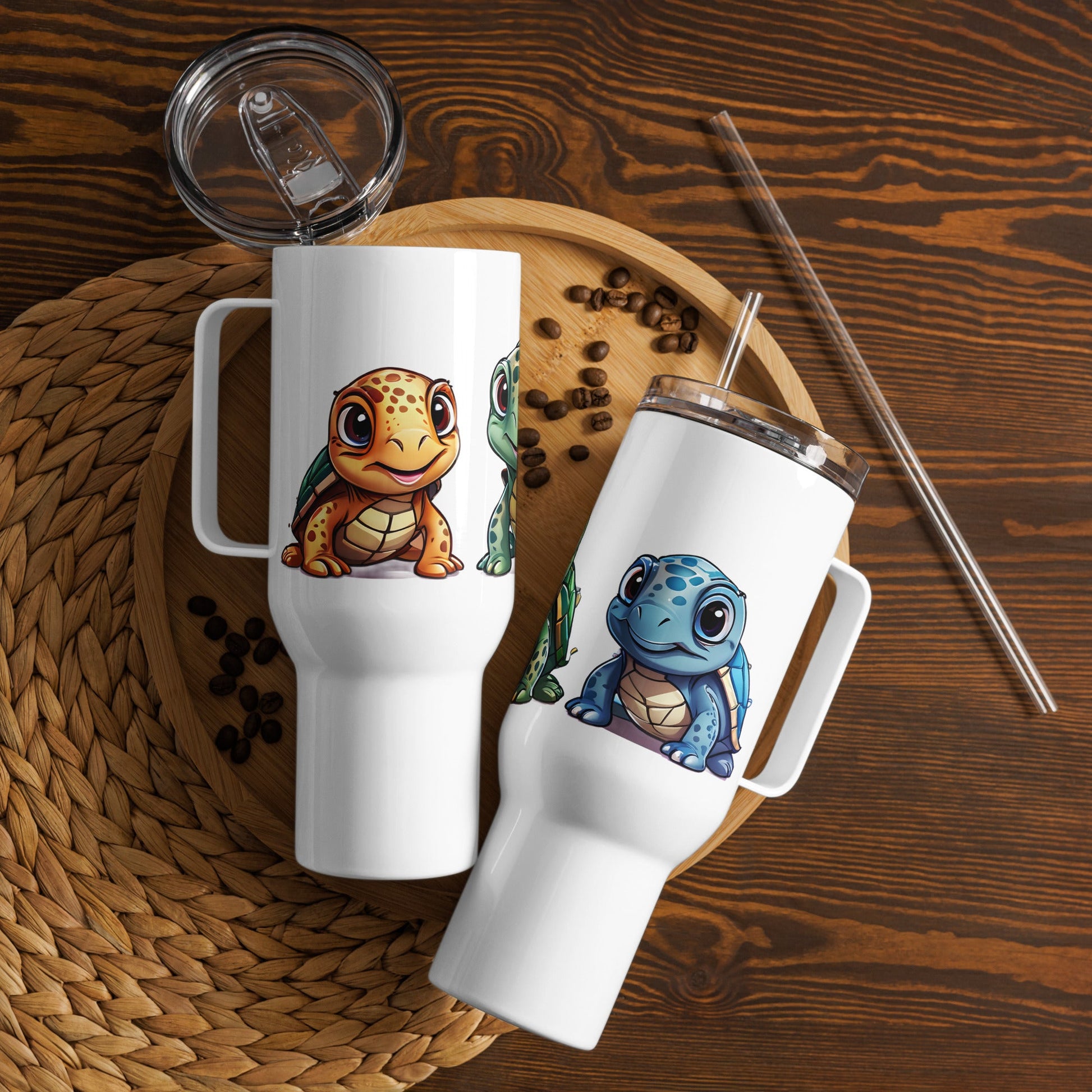 Cute Turtles Stainless Steel Travel Mug (25 oz) - Travel Mug - Discovery Co.