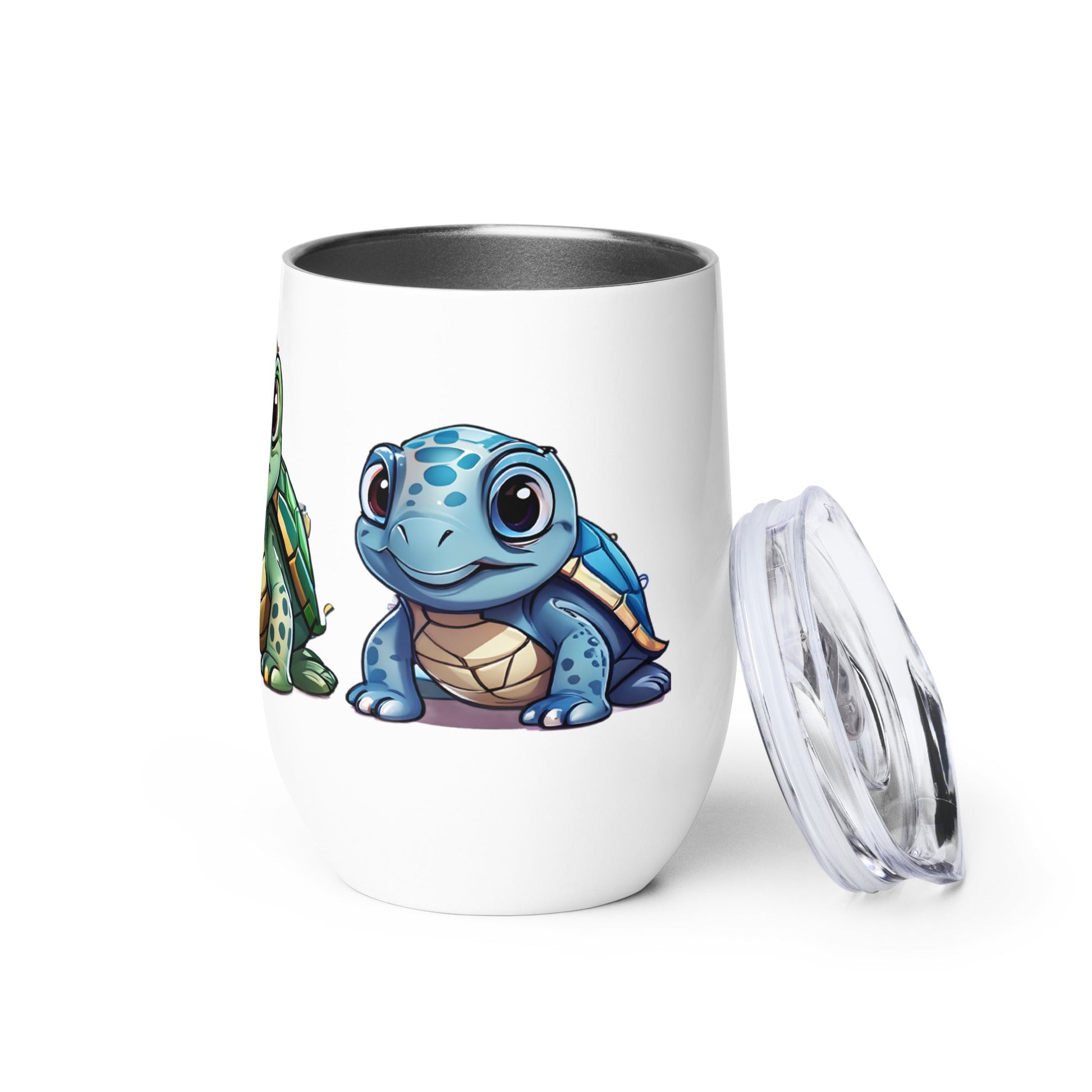 Cute Turtles Stainless Steel Wine Tumbler - Tumblers - Discovery Co.
