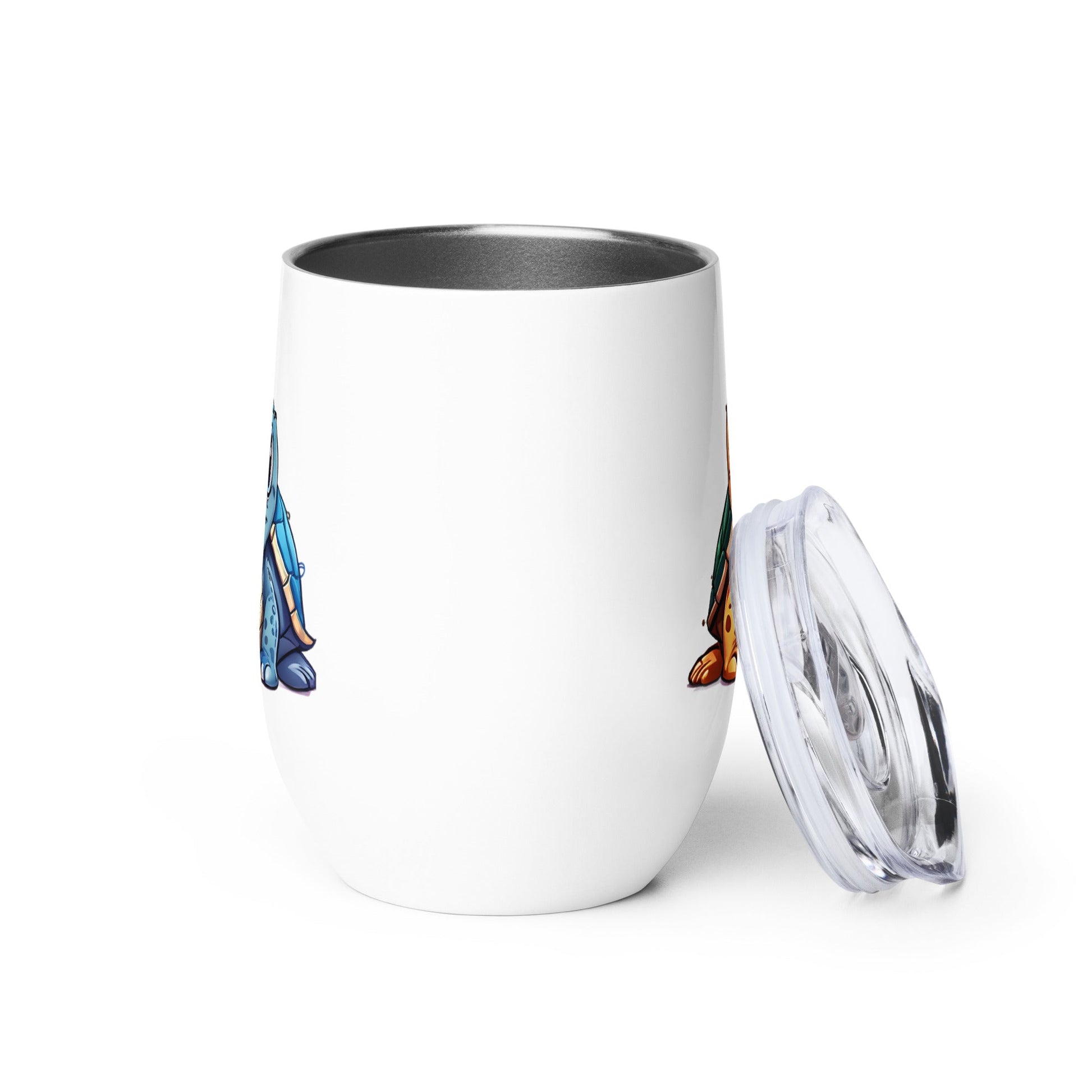 Cute Turtles Stainless Steel Wine Tumbler - Tumblers - Discovery Co.