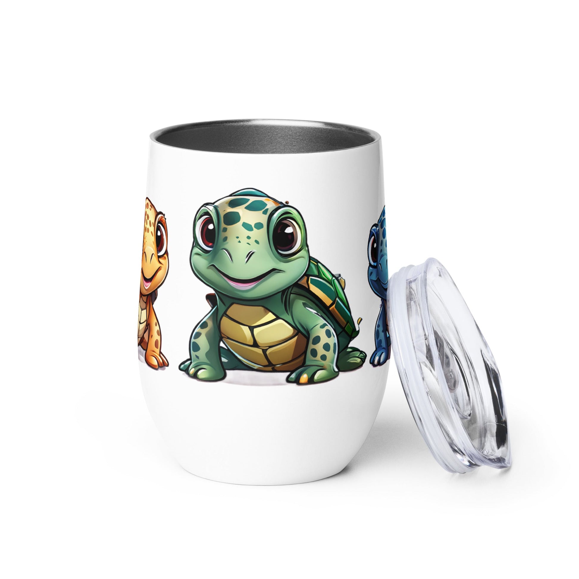 Cute Turtles Stainless Steel Wine Tumbler - Tumblers - Discovery Co.