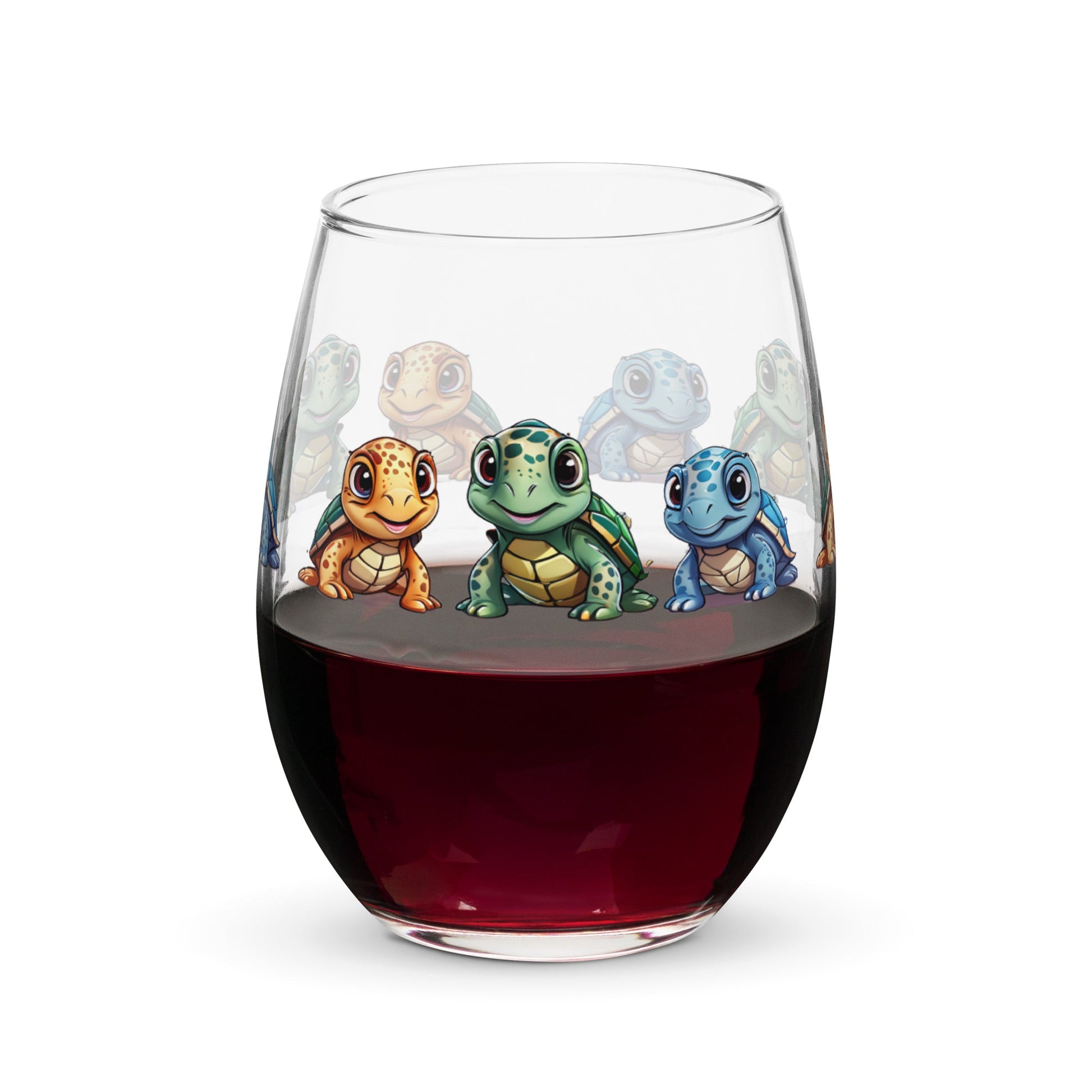 Cute Turtles Stemless Wine Glass - Stemless Wine Glass - Discovery Co.