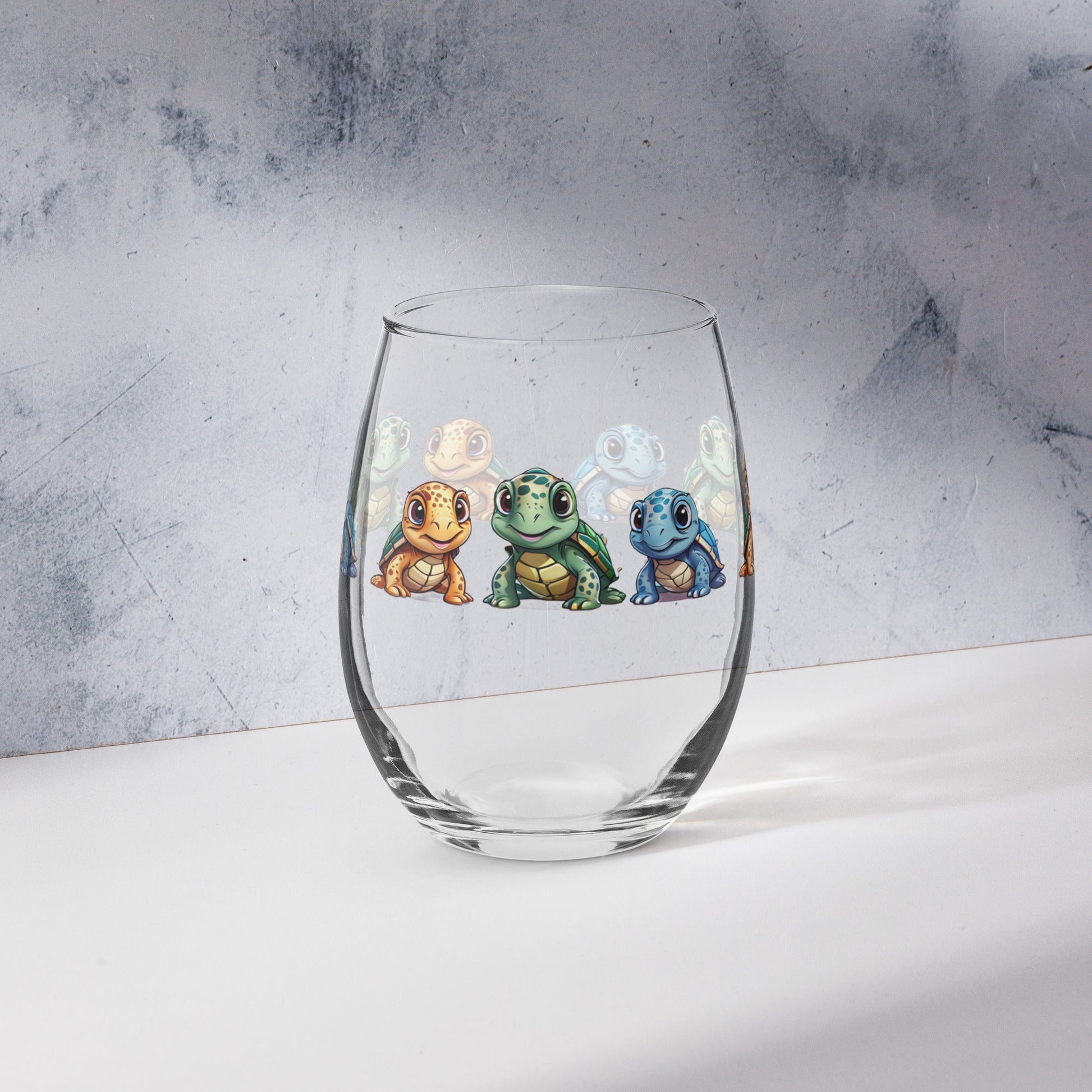 Cute Turtles Stemless Wine Glass - Stemless Wine Glass - Discovery Co.