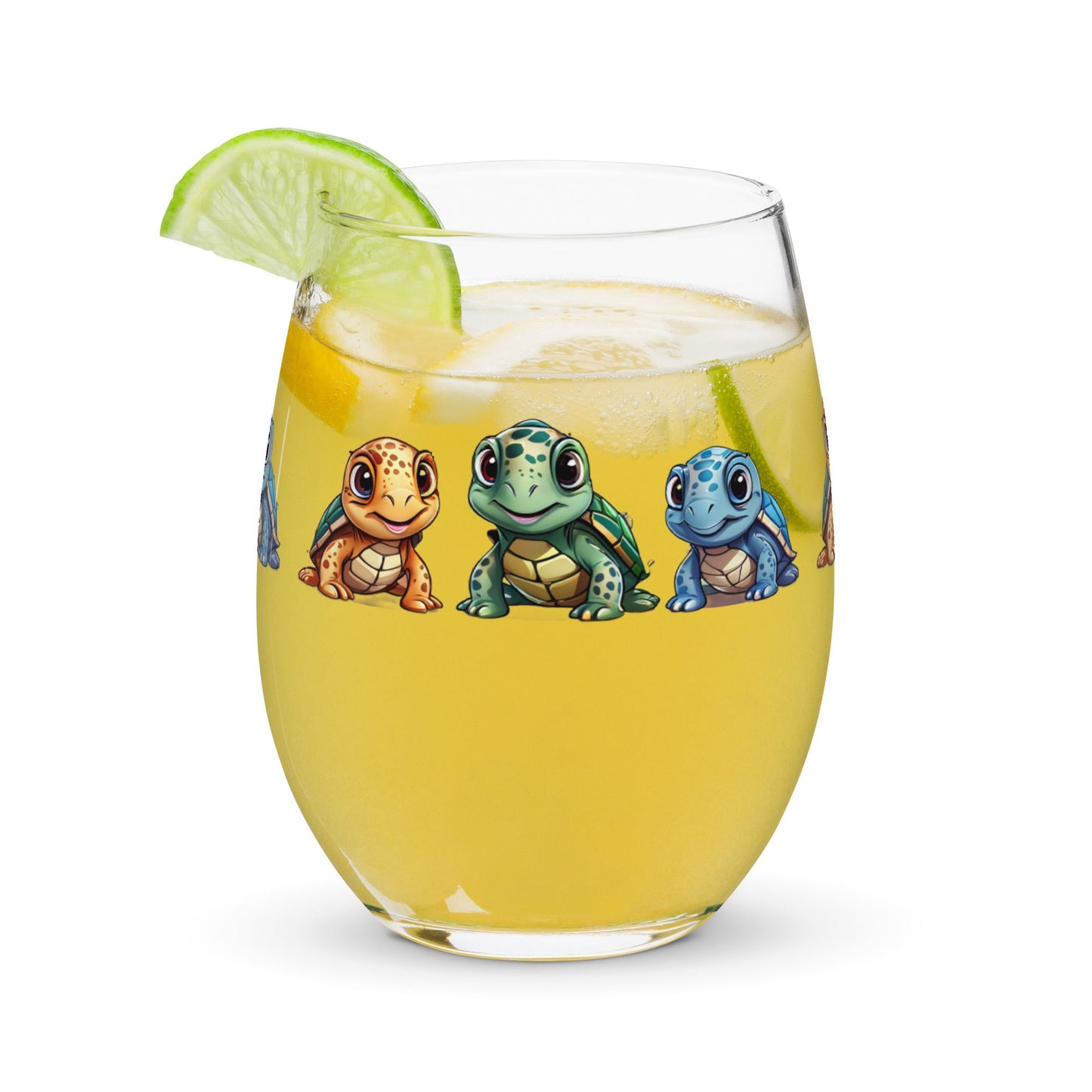 Cute Turtles Stemless Wine Glass - Stemless Wine Glass - Discovery Co.