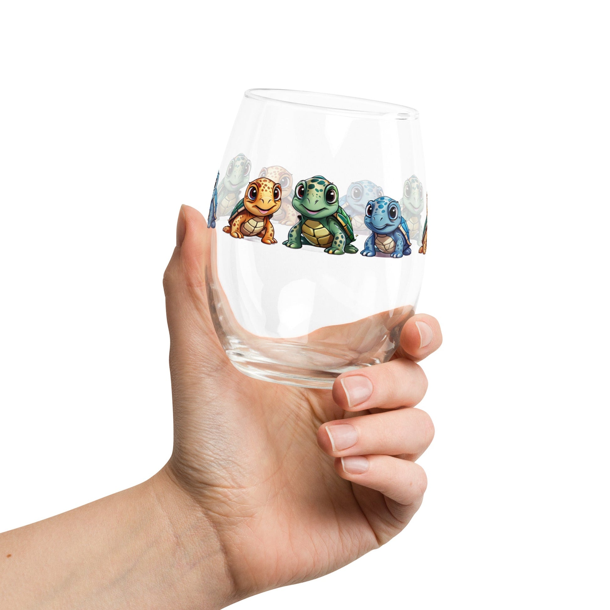 Cute Turtles Stemless Wine Glass - Stemless Wine Glass - Discovery Co.