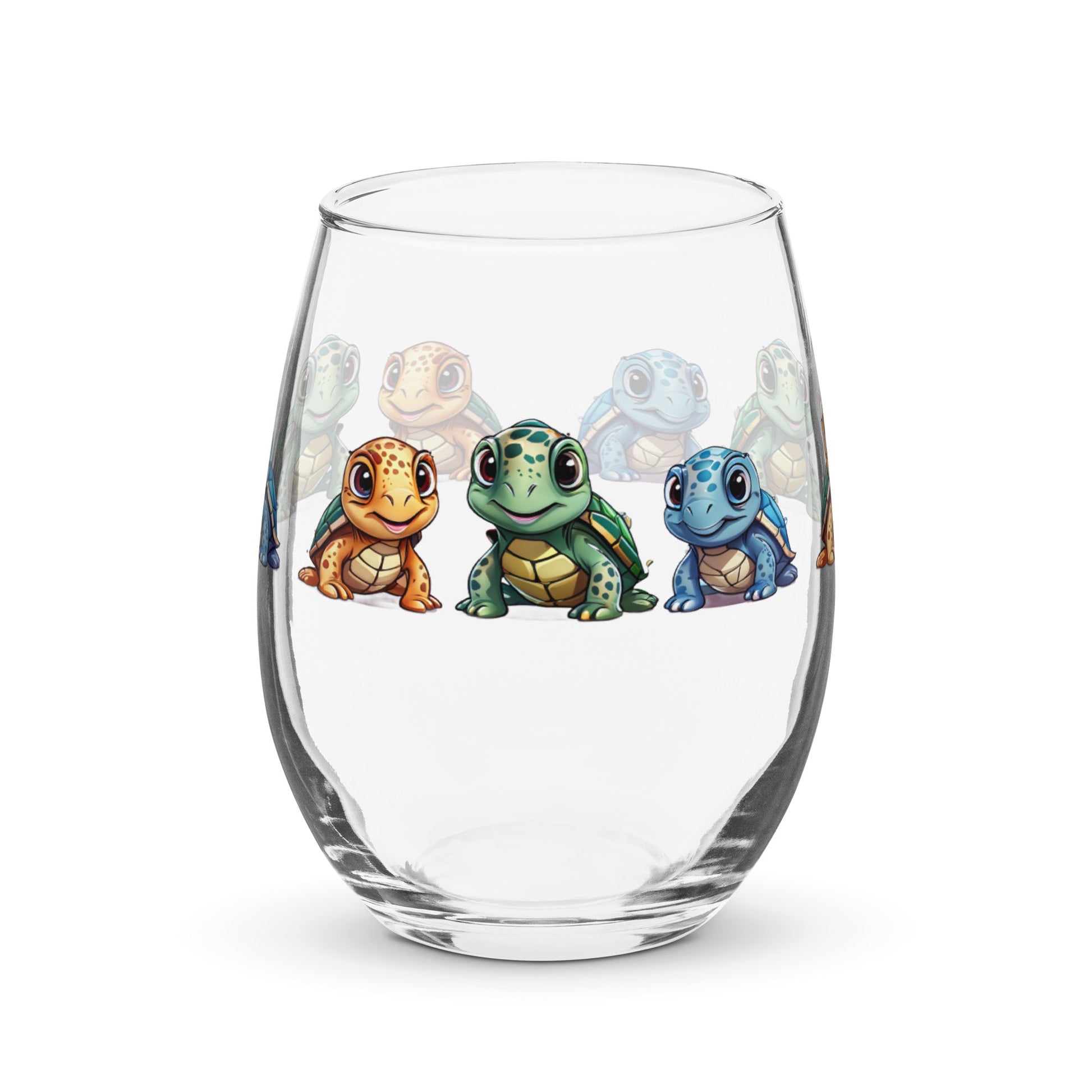 Cute Turtles Stemless Wine Glass - Stemless Wine Glass - Discovery Co.