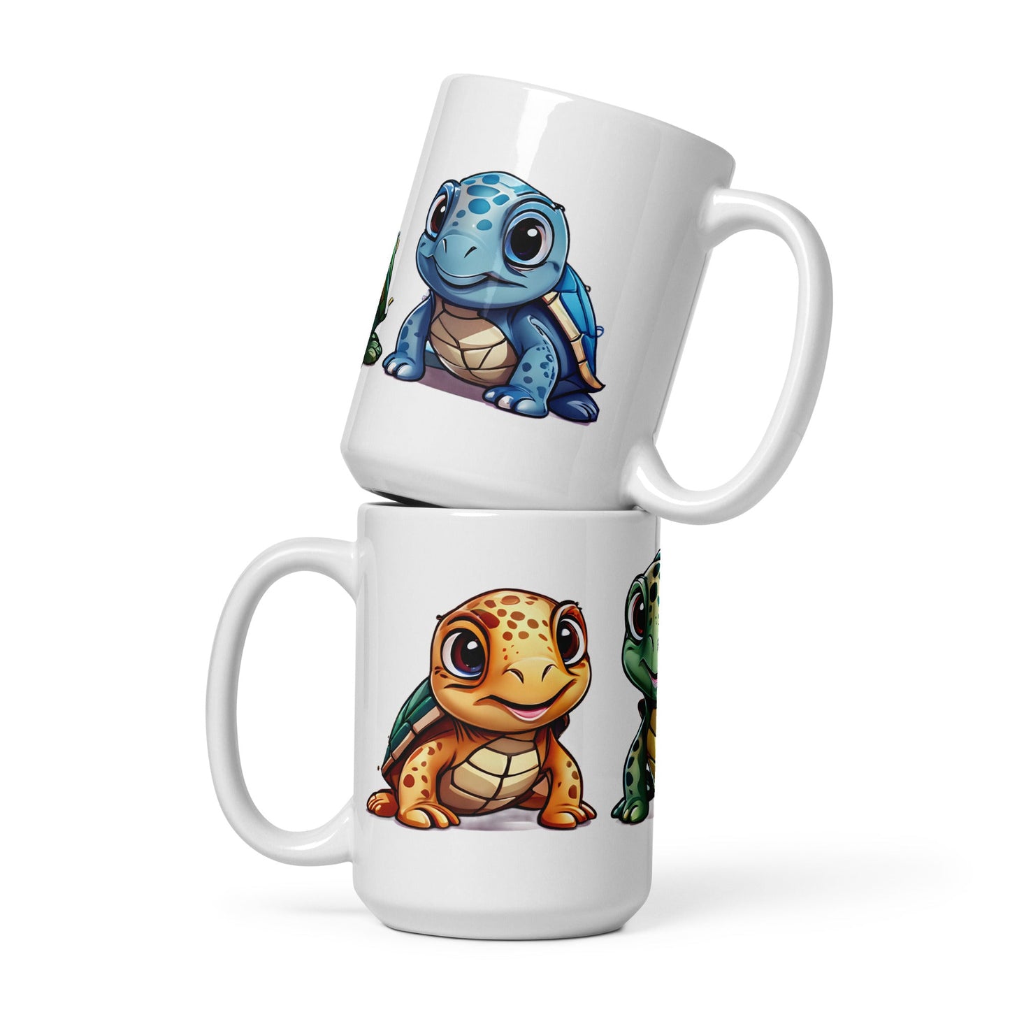 Cute Turtles White Glossy Mug (11 oz, 15 oz, 20 oz) - Mugs - Discovery Co.