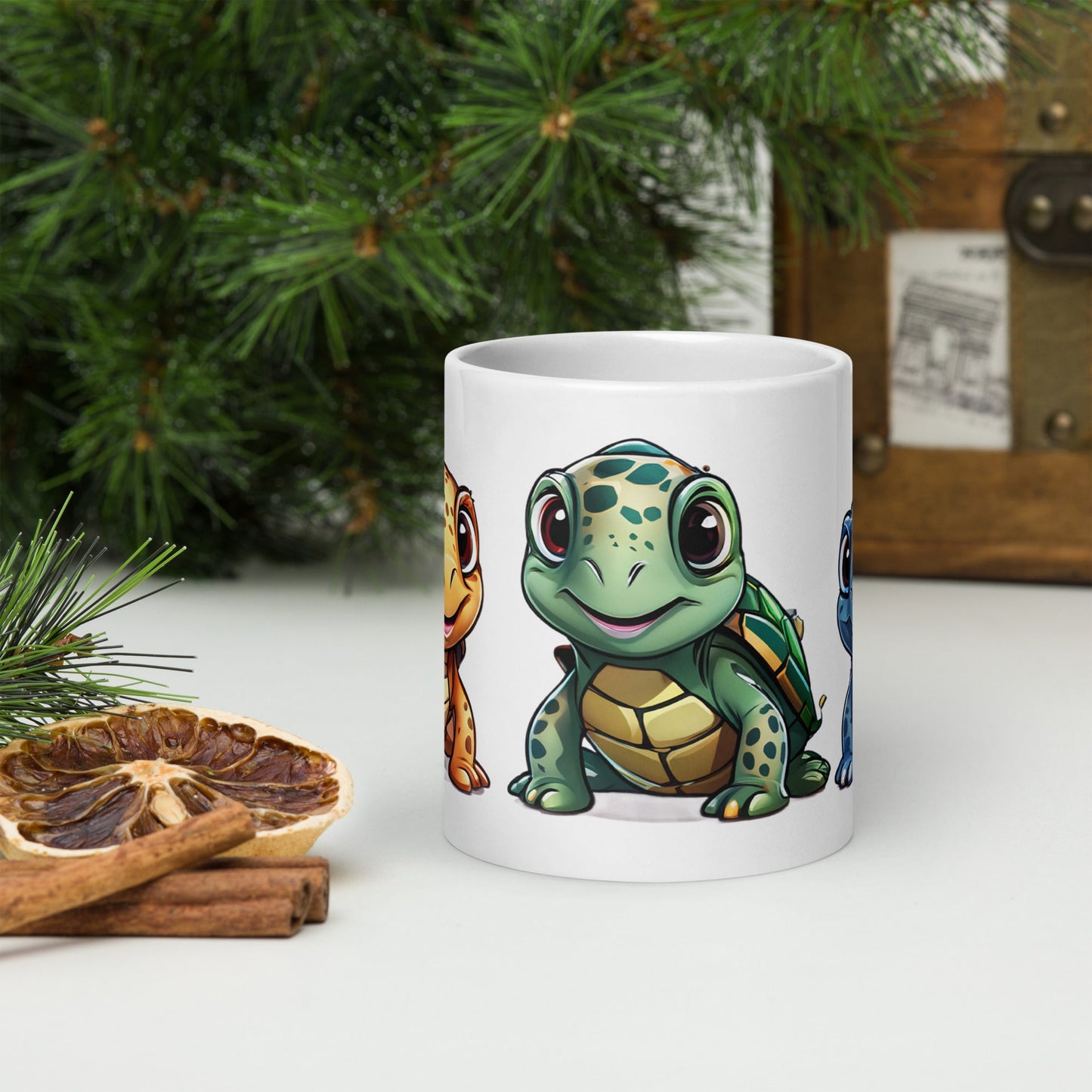 Cute Turtles White Glossy Mug (11 oz, 15 oz, 20 oz) - Mugs - Discovery Co.