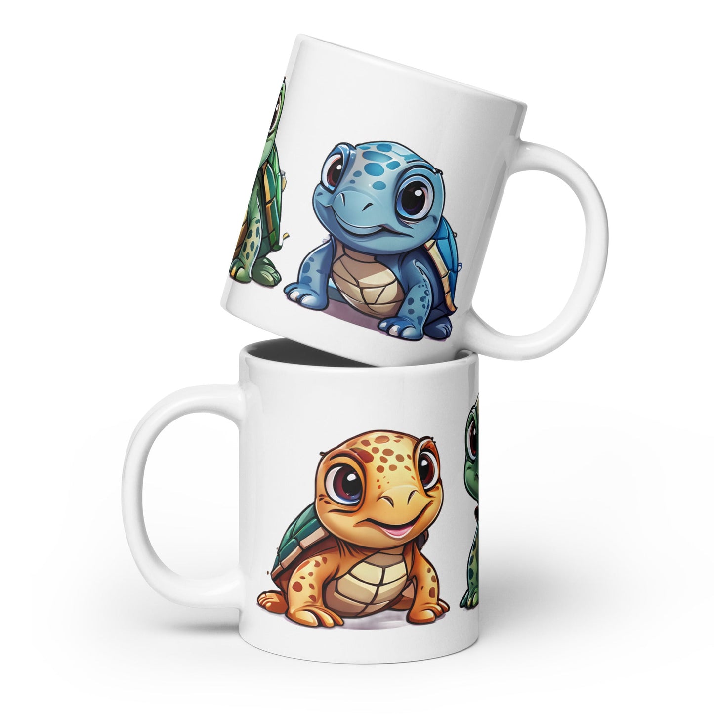 Cute Turtles White Glossy Mug (11 oz, 15 oz, 20 oz) - Mugs - Discovery Co.