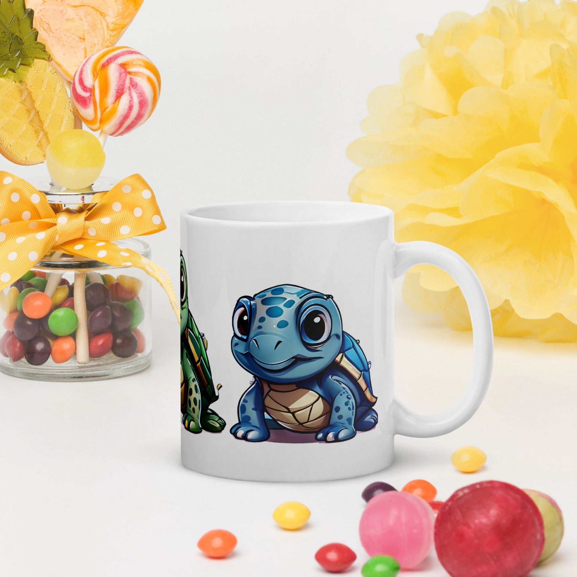 Cute Turtles White Glossy Mug (11 oz, 15 oz, 20 oz) - Mugs - Discovery Co.