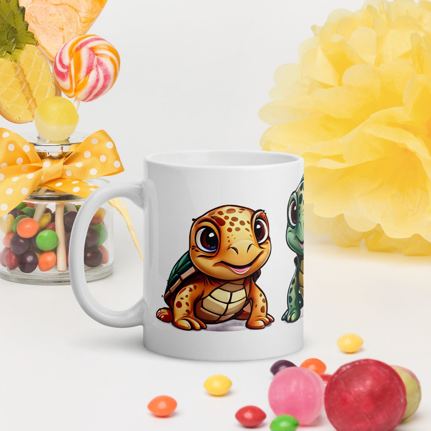 Cute Turtles White Glossy Mug (11 oz, 15 oz, 20 oz) - Mugs - Discovery Co.