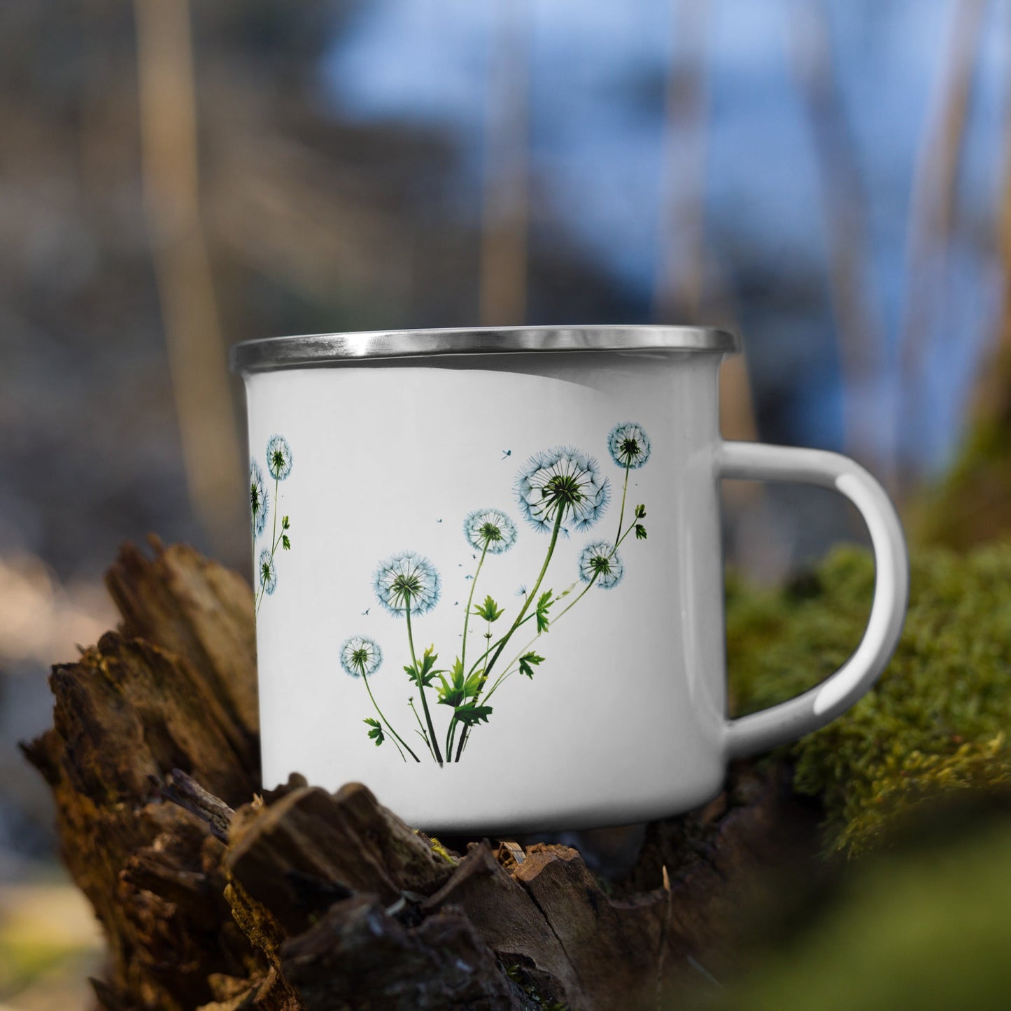 Dandelions Enamel Mug (12 oz) - Mugs - Discovery Co.