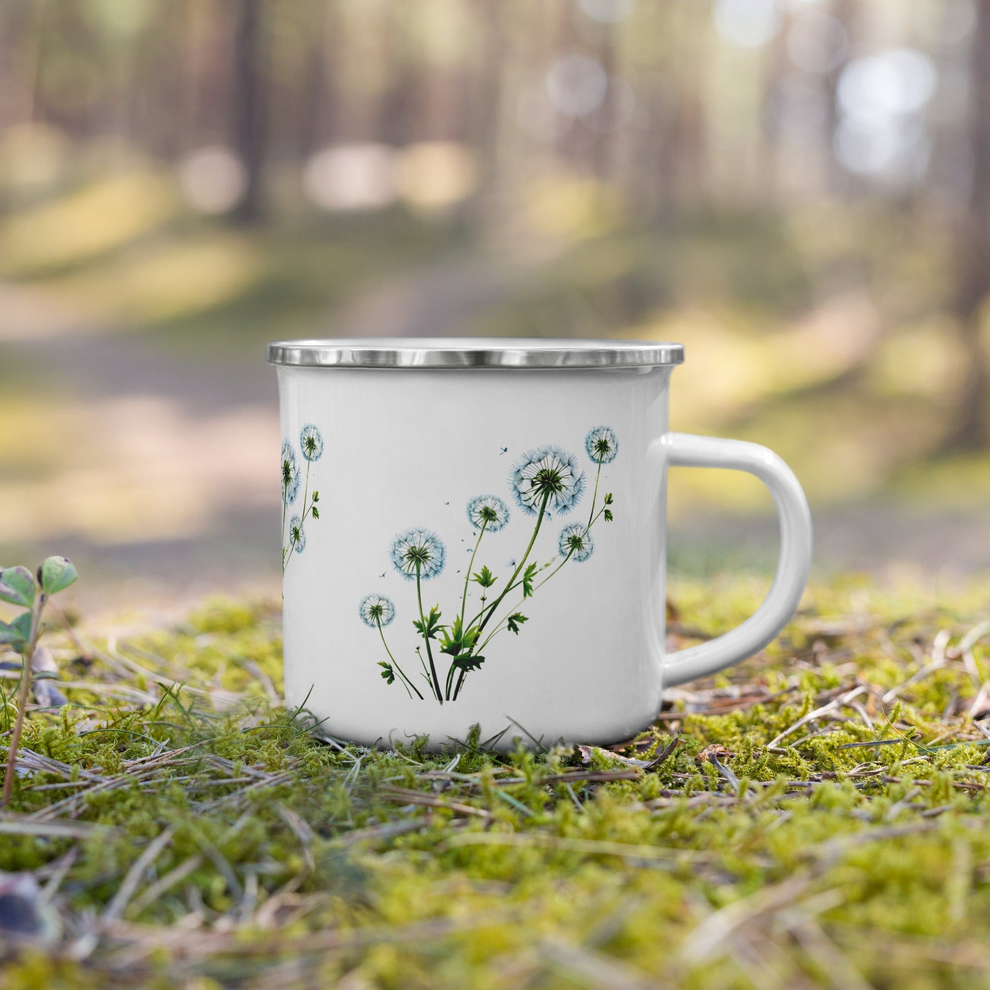 Dandelions Enamel Mug (12 oz) - Mugs - Discovery Co.