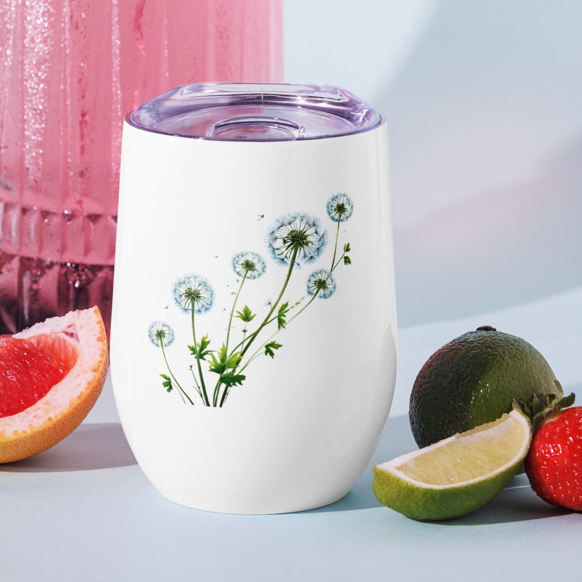 Dandelions Stainless Steel Wine Tumbler - Tumblers - Discovery Co.